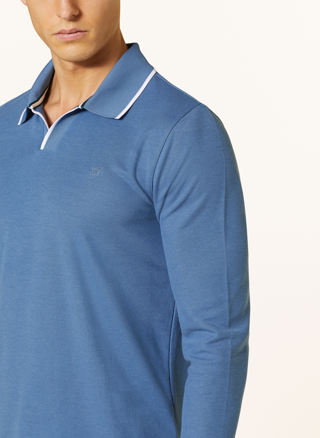 TED BAKER Piqué polo shirt MASTE regular fit, Color: BLUE (Image 4)