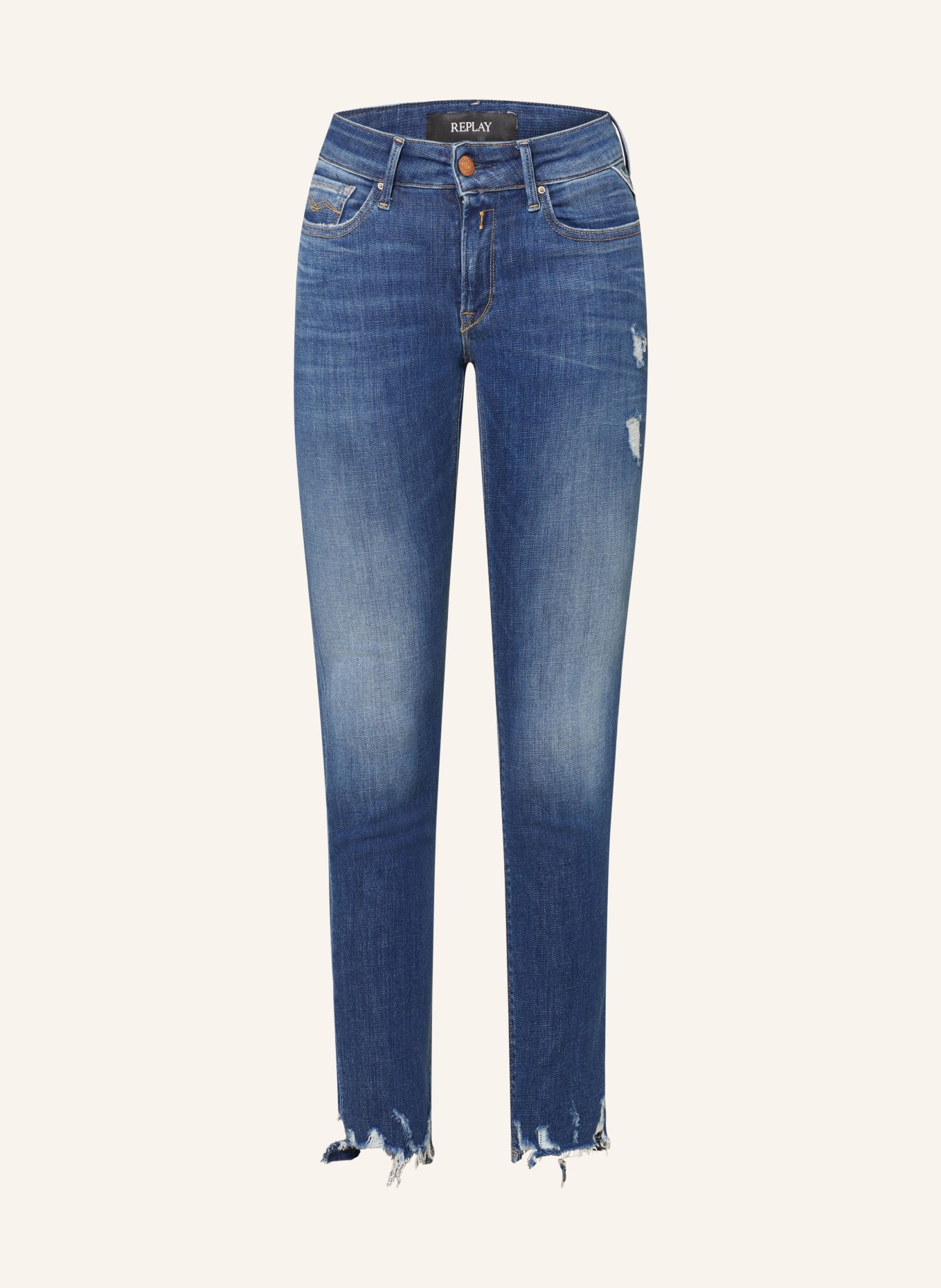 REPLAY Destroyed-Jeans NEW LUZ, Farbe: 009 MEDIUM BLUE (Bild 1)
