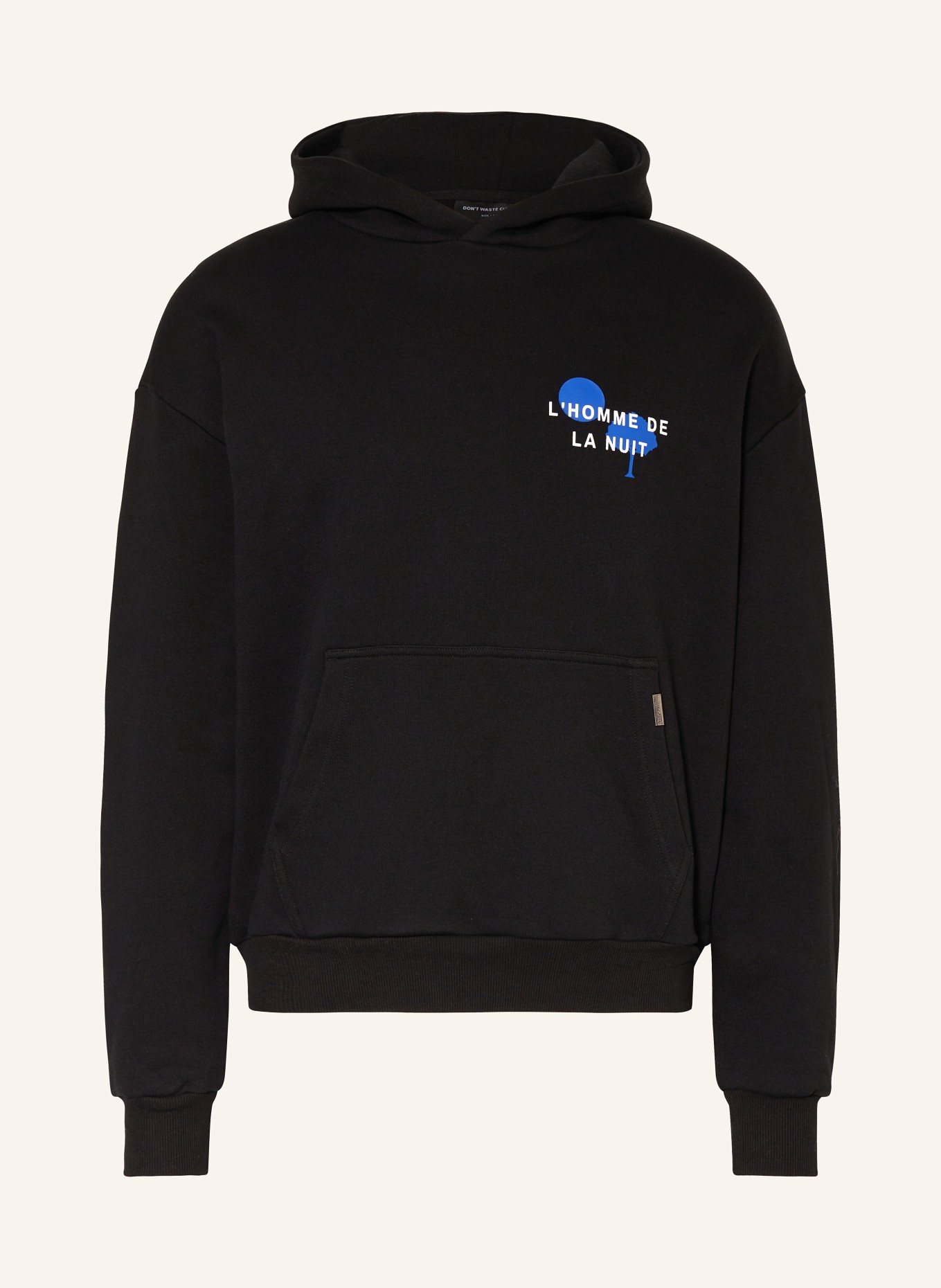 don't waste culture Oversized hoodie FLORE, Color: BLACK (Image 1)