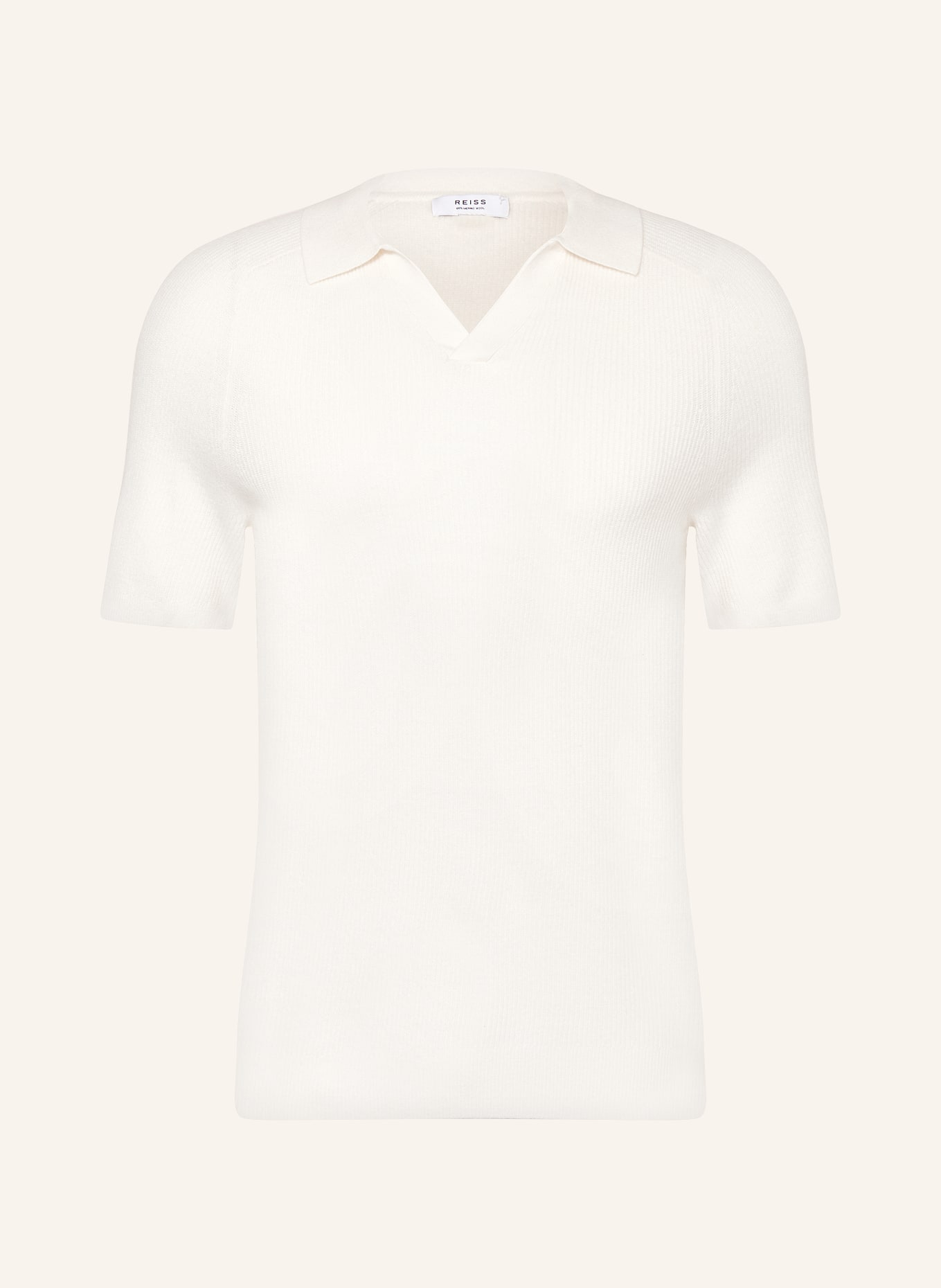 REISS Knitted polo shirt MORTIMER, Color: ECRU (Image 1)