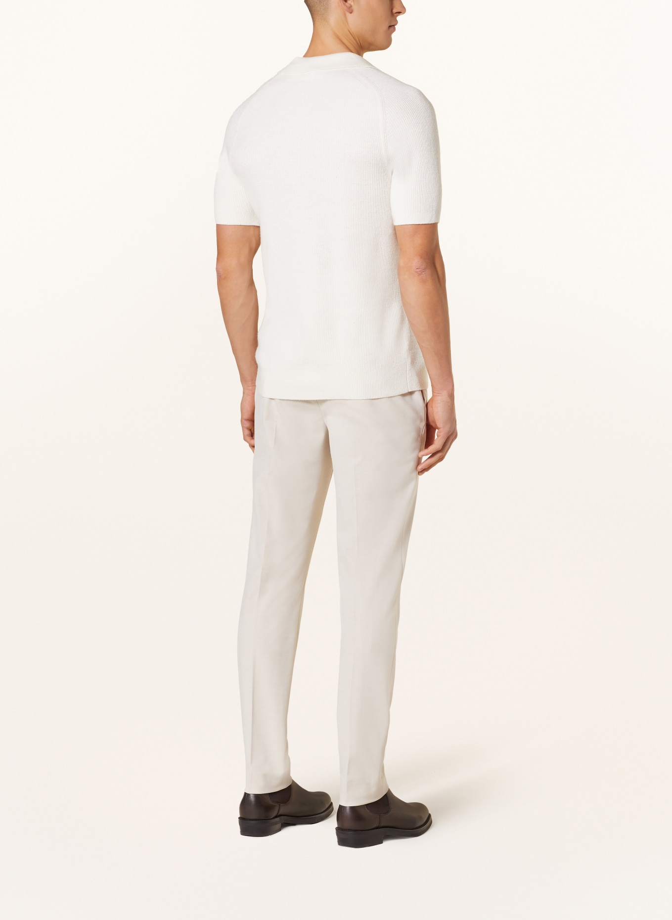 REISS Knitted polo shirt MORTIMER, Color: ECRU (Image 3)