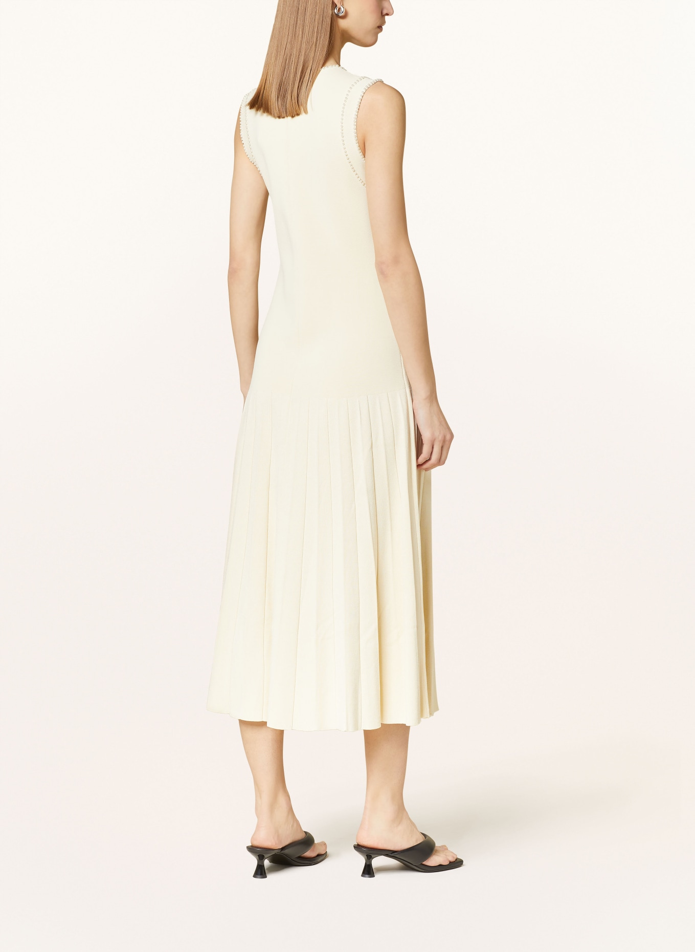SANDRO Kleid mit Schmuckperlen, Farbe: BEIGE (Bild 3)