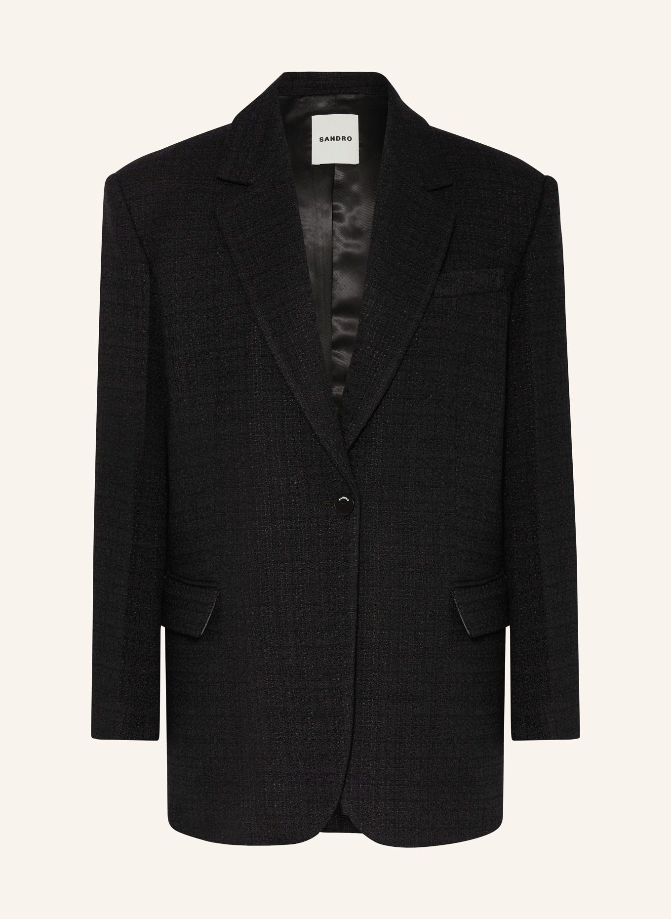 SANDRO Tweed-Blazer, Farbe: SCHWARZ (Bild 1)