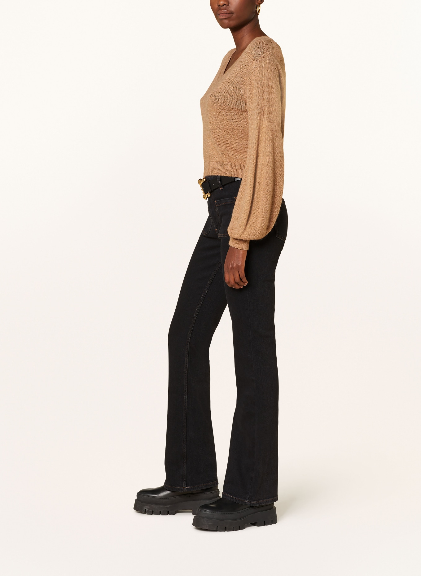 ba&sh Straight Jeans ROSS, Farbe: BLACK BLACKSTONE (Bild 4)
