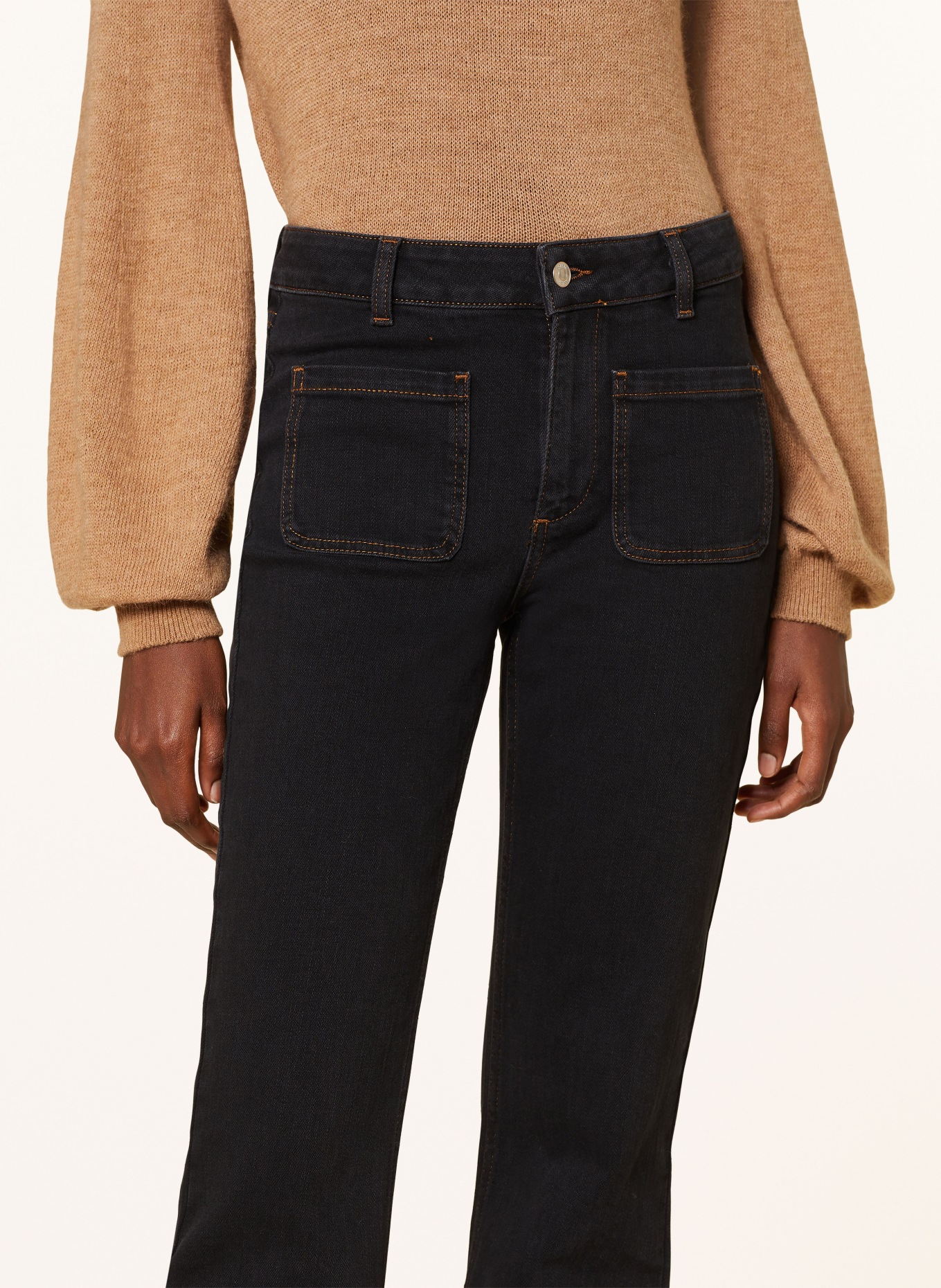 ba&sh Straight Jeans ROSS, Farbe: BLACK BLACKSTONE (Bild 5)