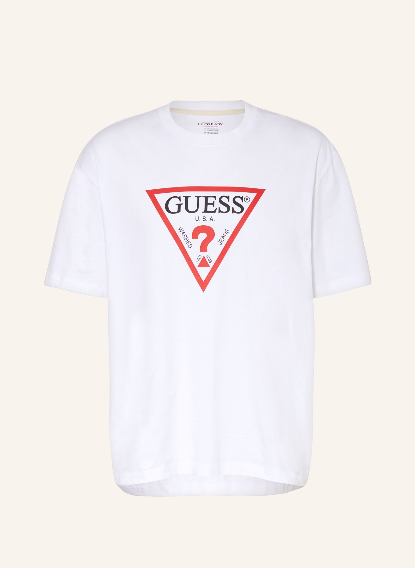 GUESS JEANS T-shirt, Color: WHITE (Image 1)