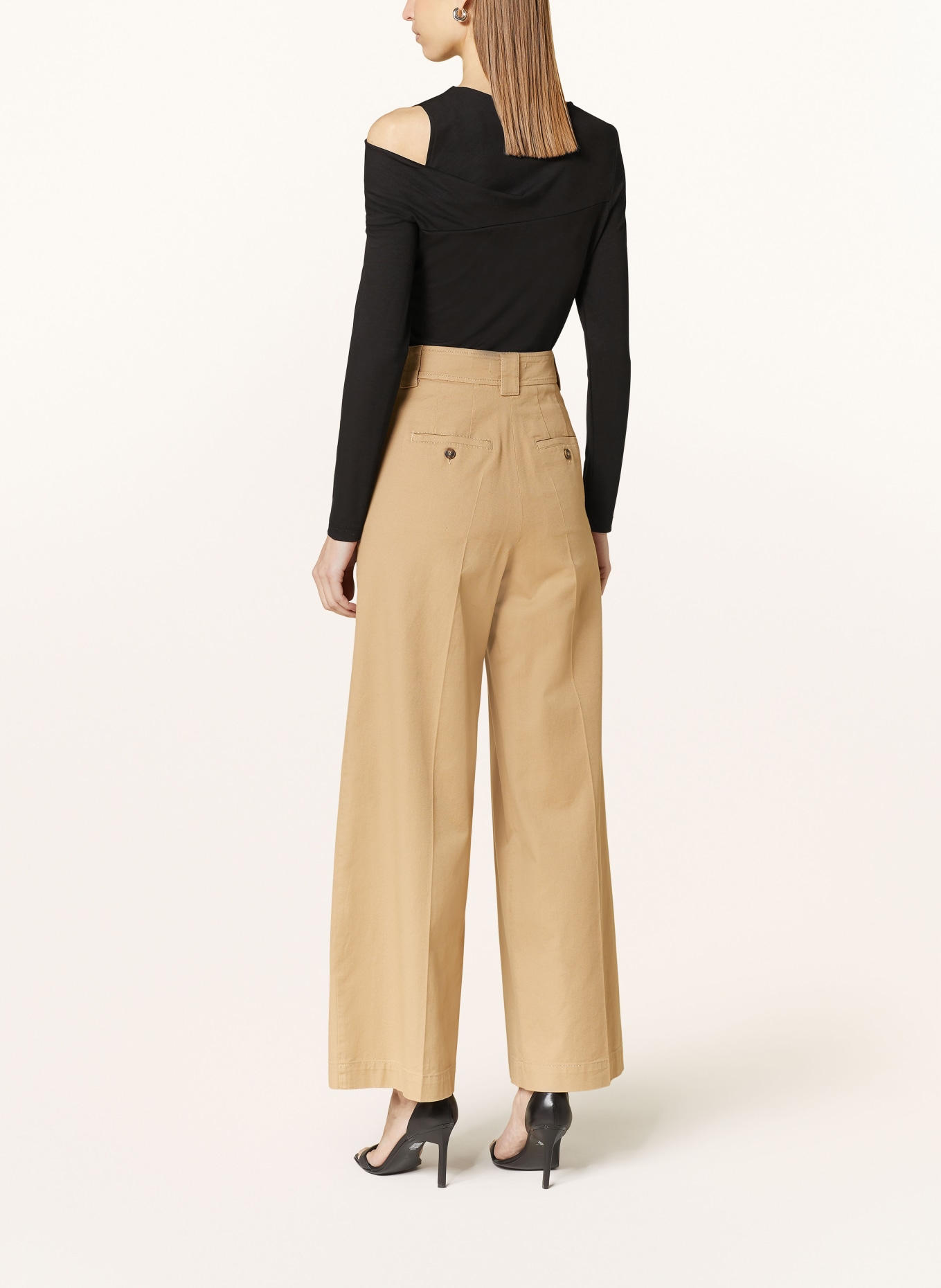 REISS Long sleeve shirt ADELINE with cut-out, Color: BLACK (Image 3)
