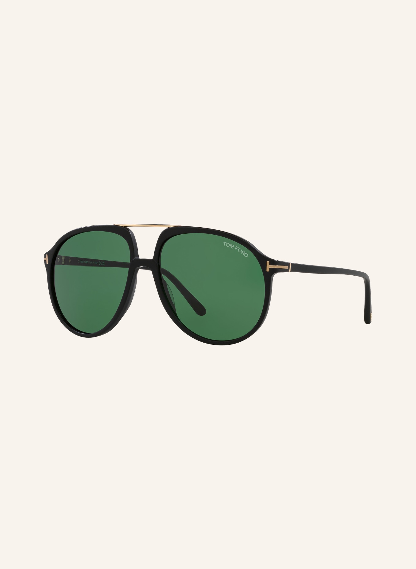 TOM FORD Sunglasses TR001780 ARCHIE, Color: 1220J1 - BLACK MATTE/ GREEN (Image 1)