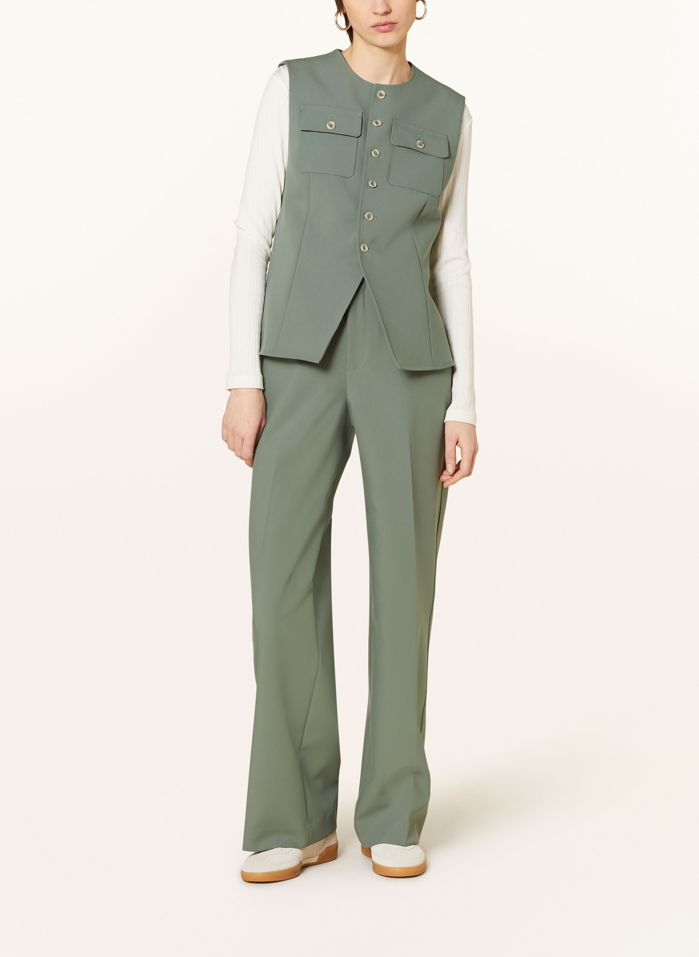 VANILIA Blazer vest, Color: DARK GREEN (Image 2)