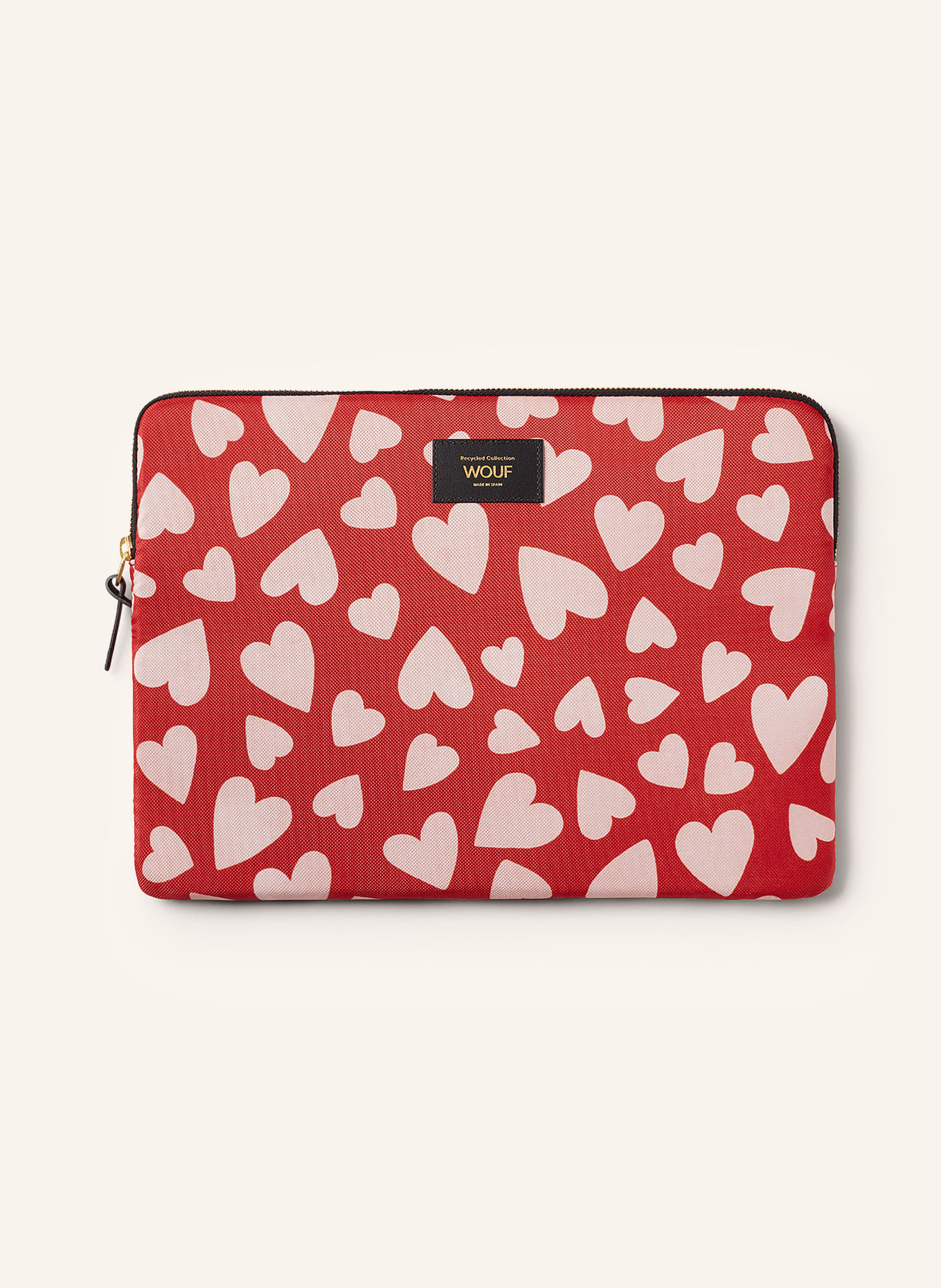 WOUF Laptop sleeve AMORE, Color: WHITE/ RED (Image 1)