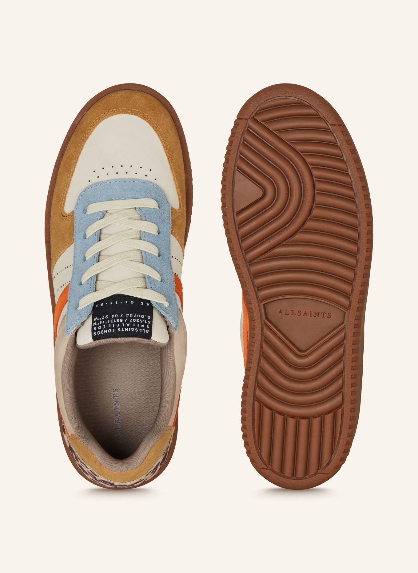 ALLSAINTS Sneaker VIX, Farbe: CREME/ ORANGE/ COGNAC (Bild 5)
