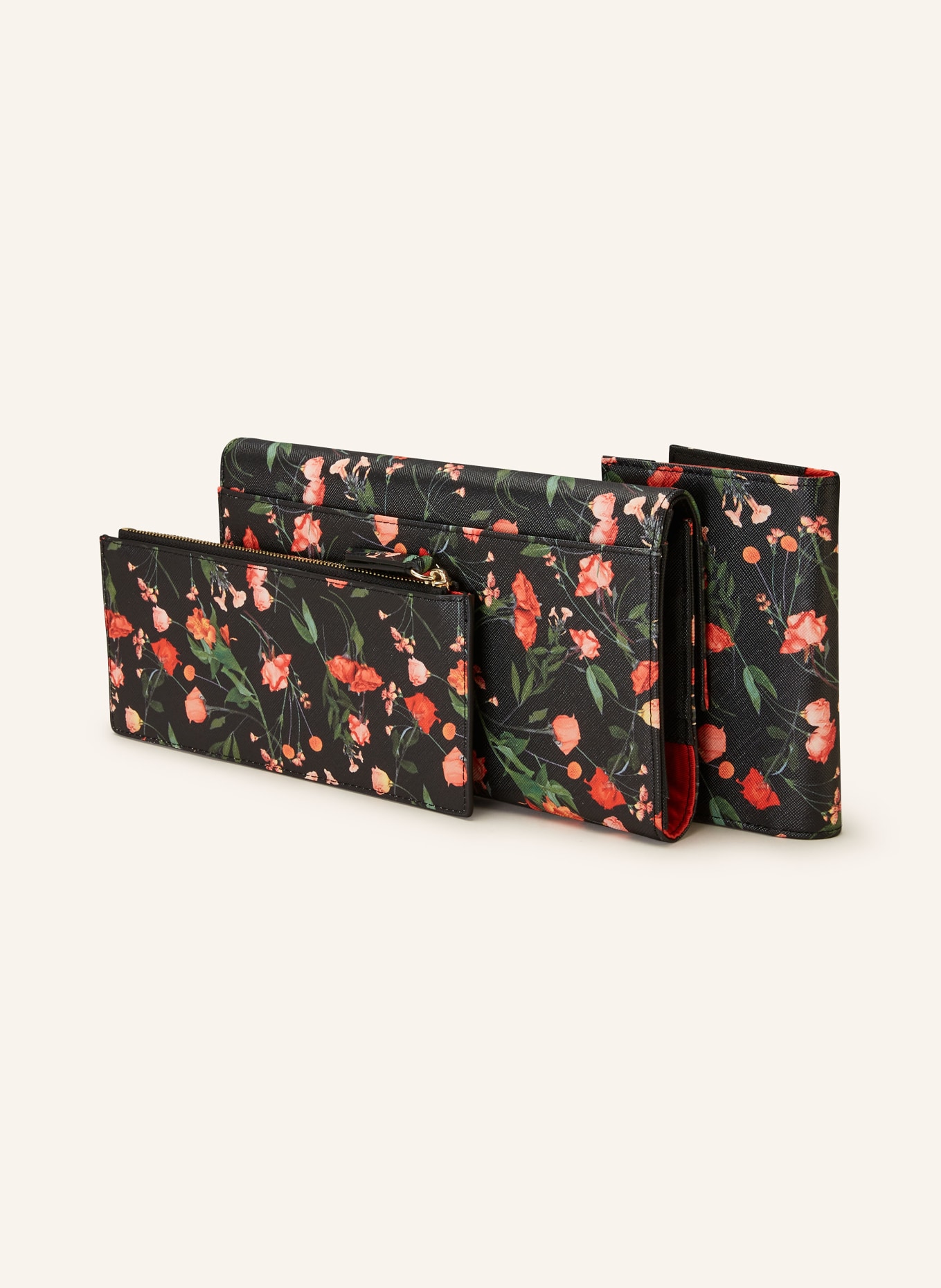TED BAKER Set PAITIIA: Clutch, passport case and pouch, Color: BLACK/ GREEN/ RED (Image 2)