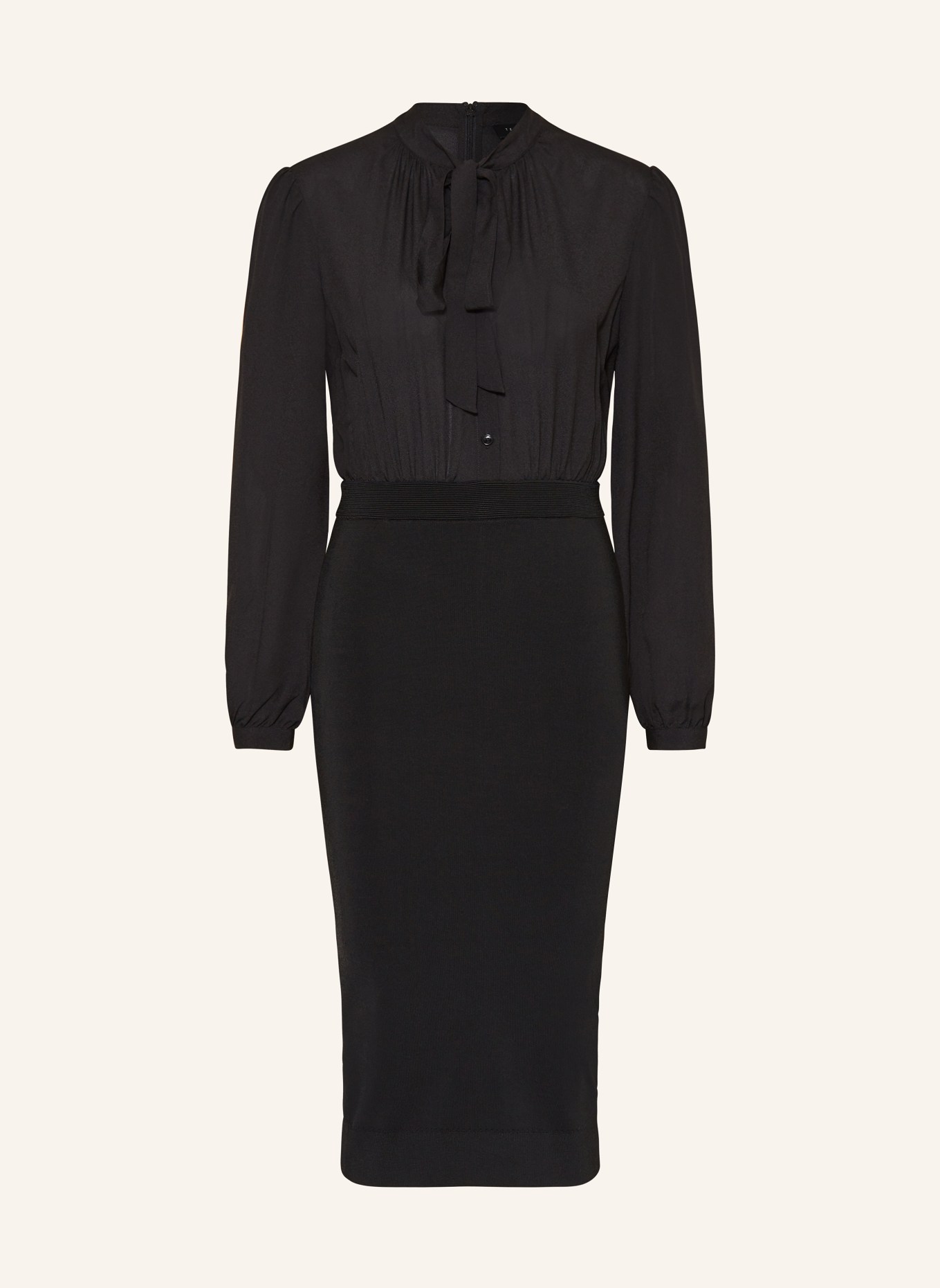 TED BAKER Bow tie collar dress MERSEA in mixed materials, Color: BLACK (Image 1)