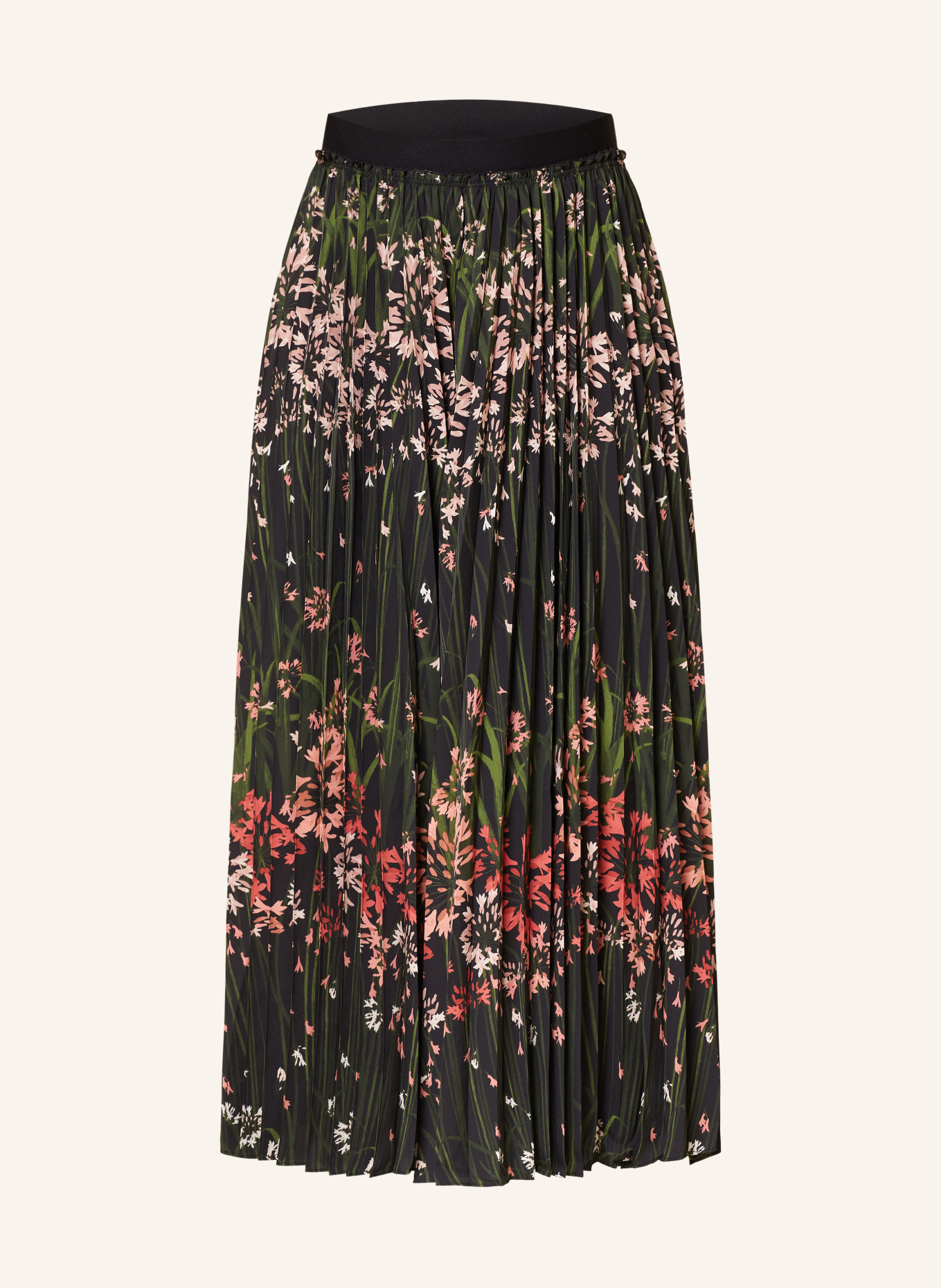 TED BAKER Pleated skirt ENRICAA, Color: BLACK/ GREEN/ LIGHT RED (Image 1)