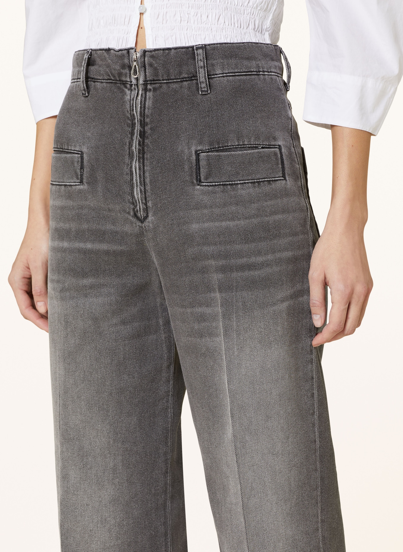 SANDRO Straight Jeans, Farbe: 24 GREY (Bild 5)