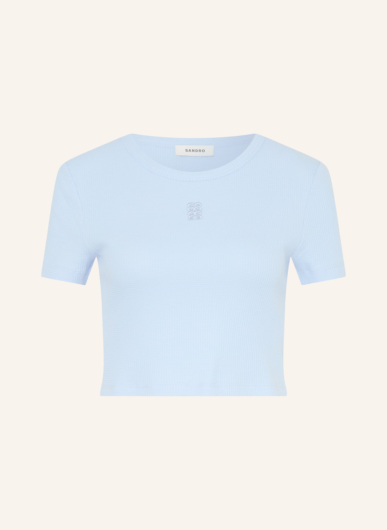 SANDRO Cropped-Shirt, Farbe: HELLBLAU (Bild 1)