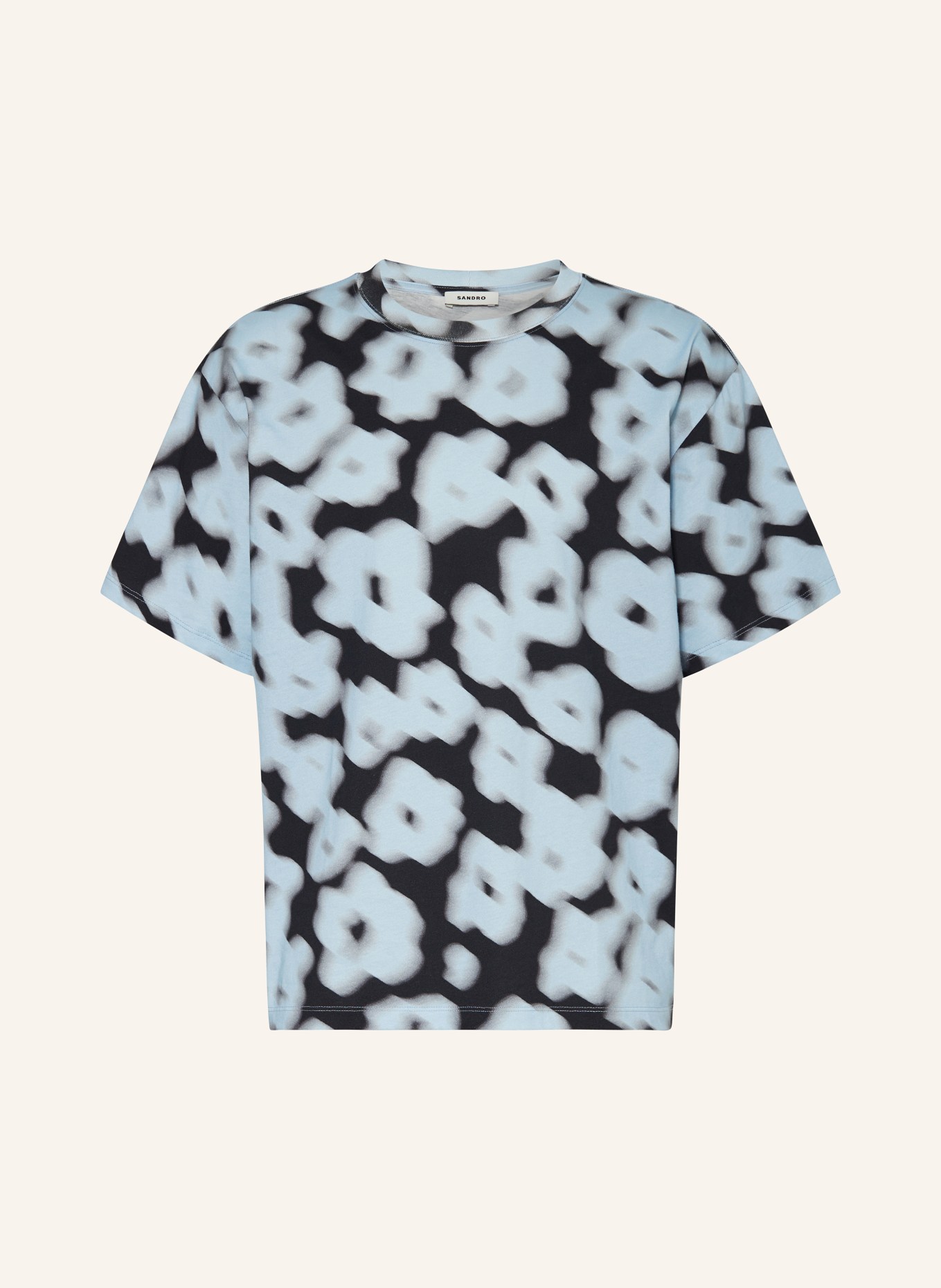 SANDRO T-Shirt, Farbe: DUNKELBLAU/ HELLBLAU (Bild 1)