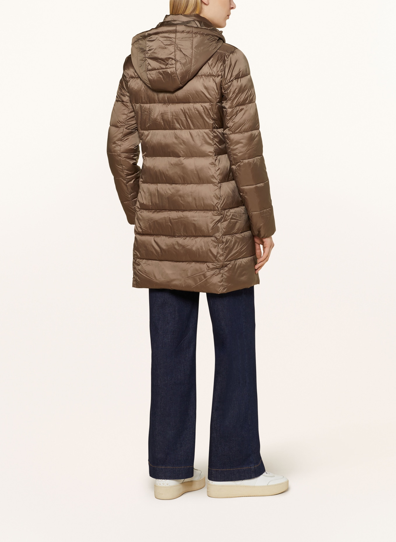 HOBBS Quilted coat JOELLE with removable hood, Color: BROWN (Image 3)