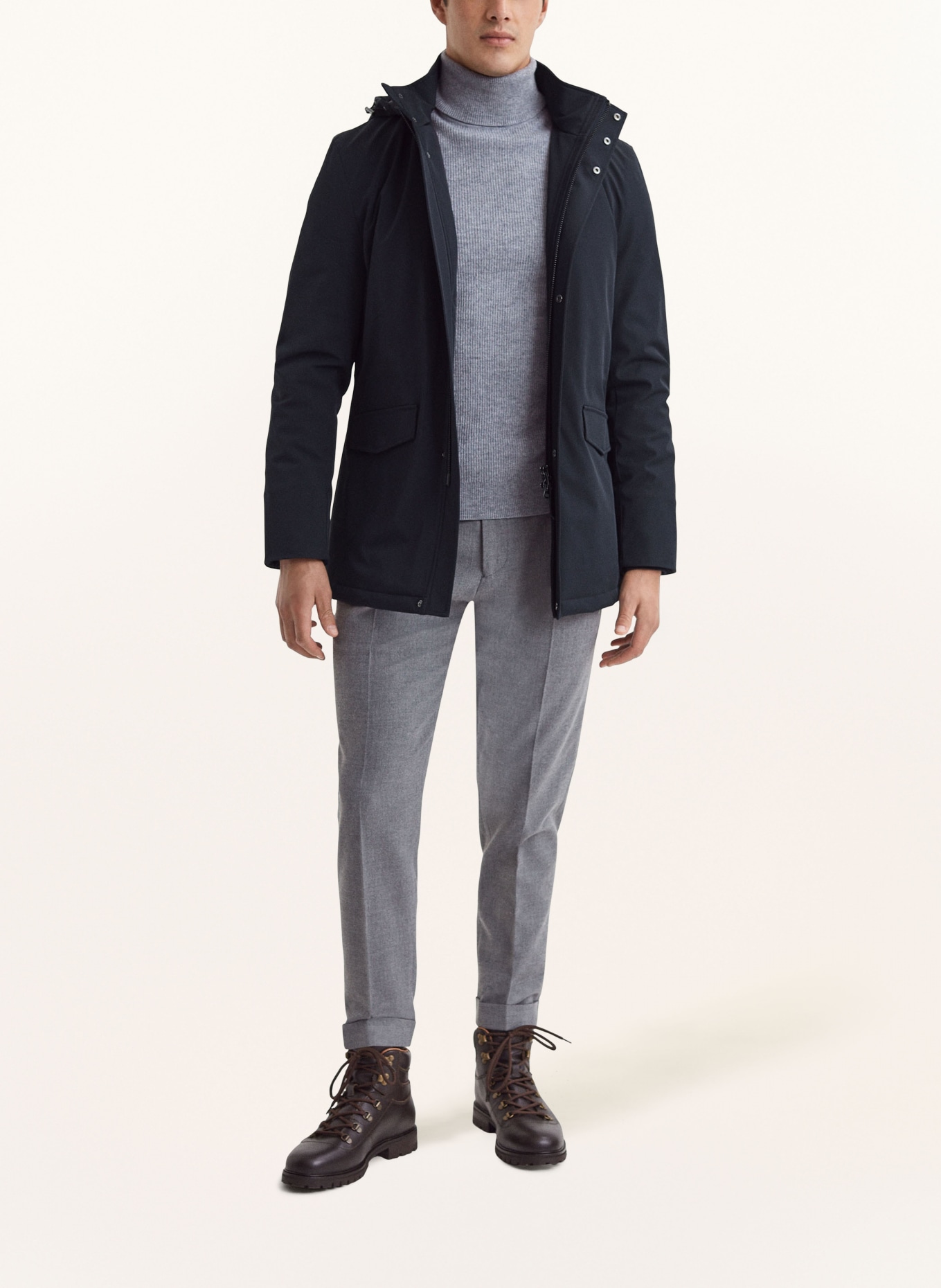 REISS Jacket DUBLIN with removable hood, Color: DARK BLUE (Image 2)