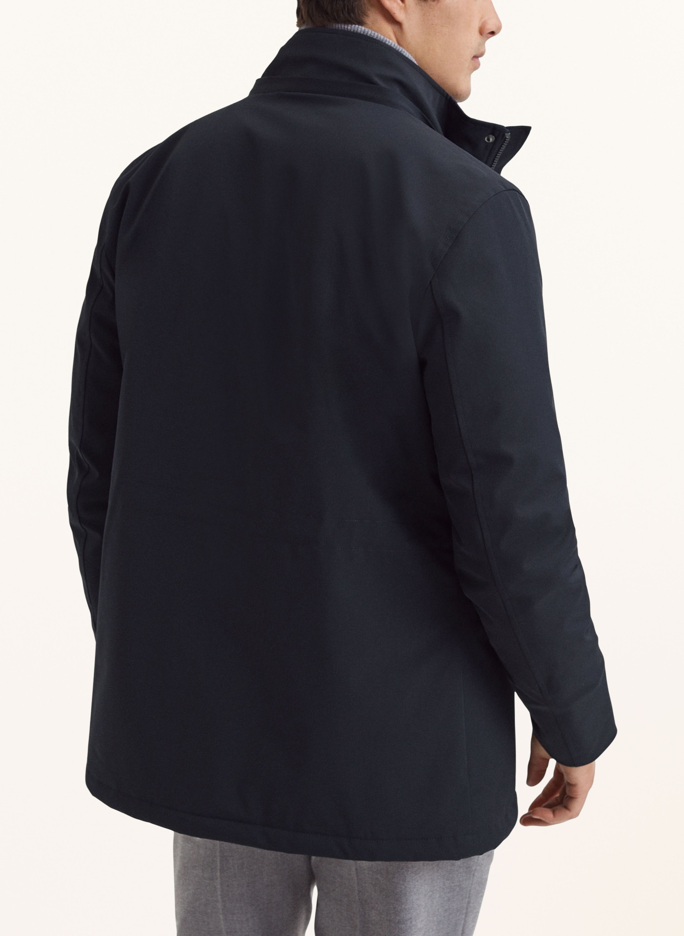 REISS Bunda DUBLIN s odnímatelnou kapucí, Barva: TMAVĚ MODRÁ (Obrázek 3)