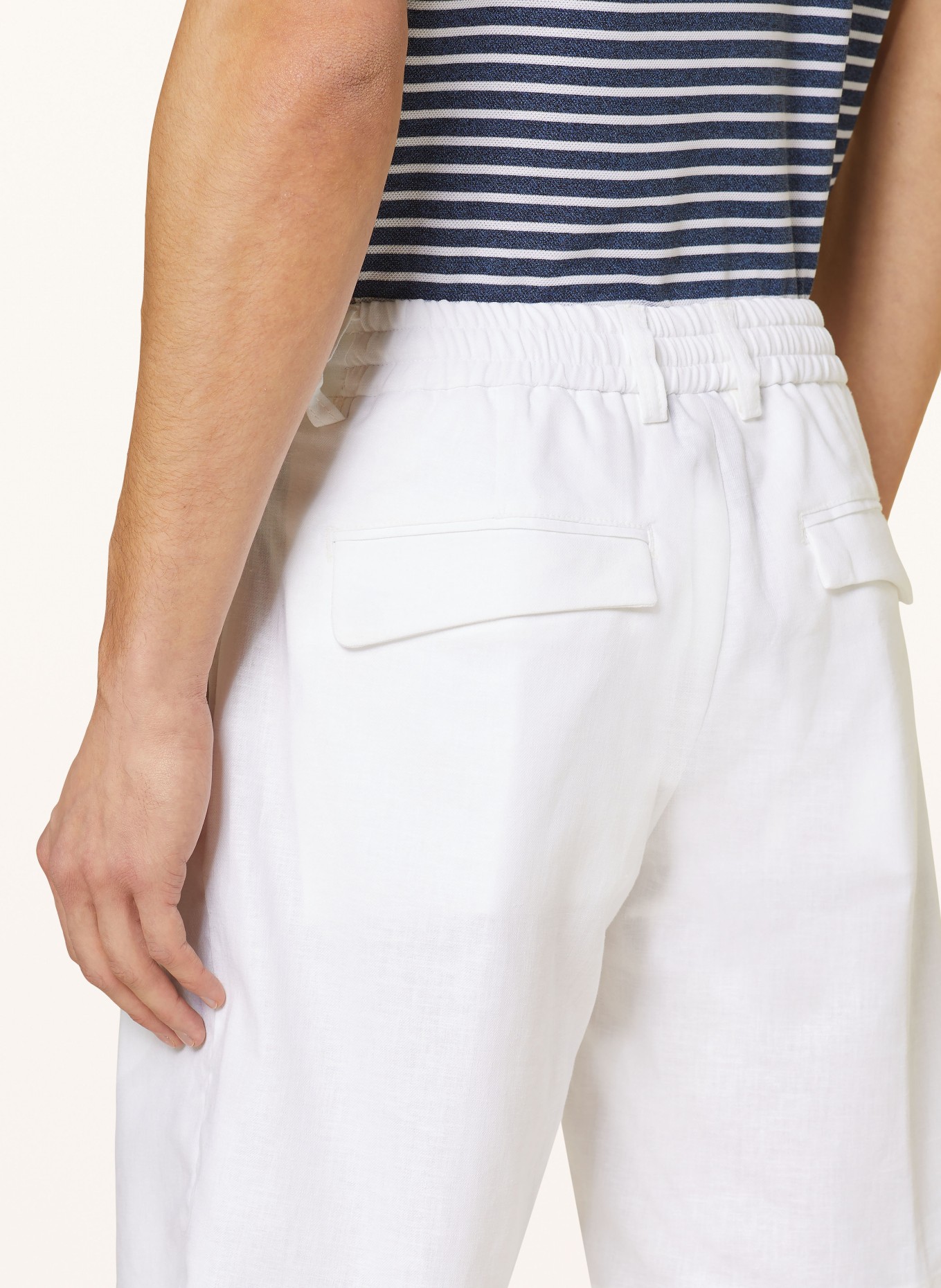 PAUL & SHARK Shorts with linen, Color: WHITE (Image 6)