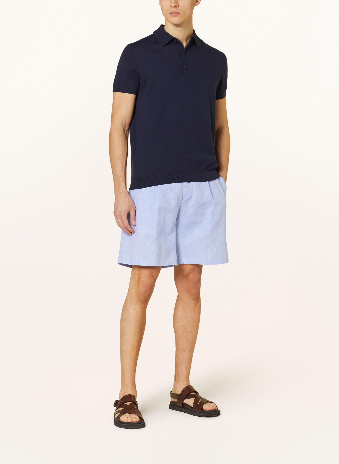 PAUL & SHARK Shorts with linen, Color: BLUE (Image 2)