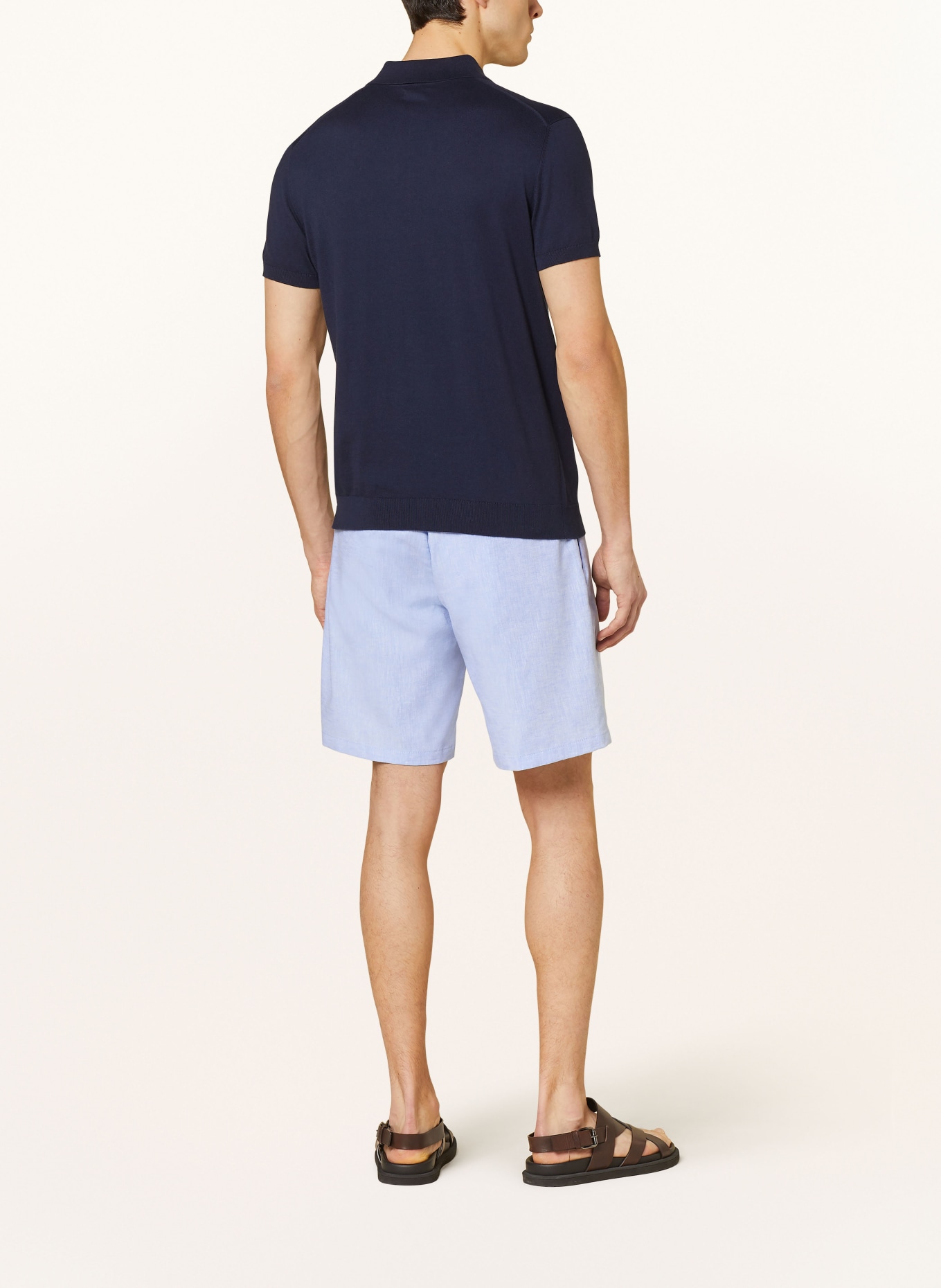 PAUL & SHARK Shorts with linen, Color: BLUE (Image 3)