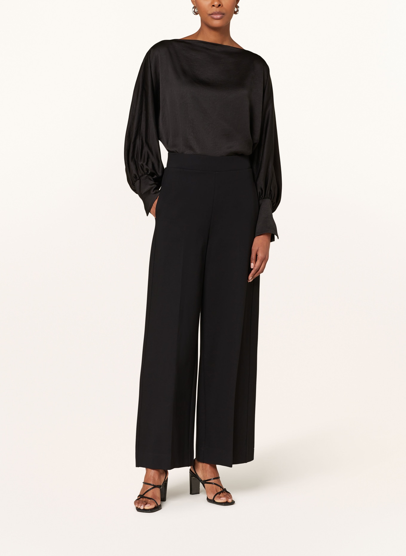 Phase Eight Wide leg trousers MILA in jersey, Color: BLACK (Image 2)