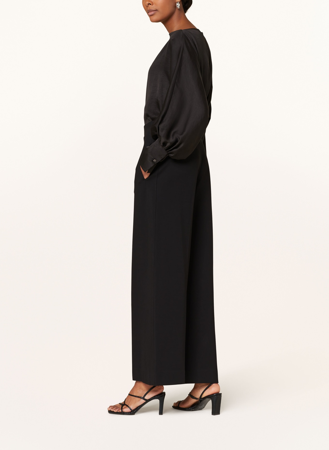 Phase Eight Wide leg trousers MILA in jersey, Color: BLACK (Image 4)
