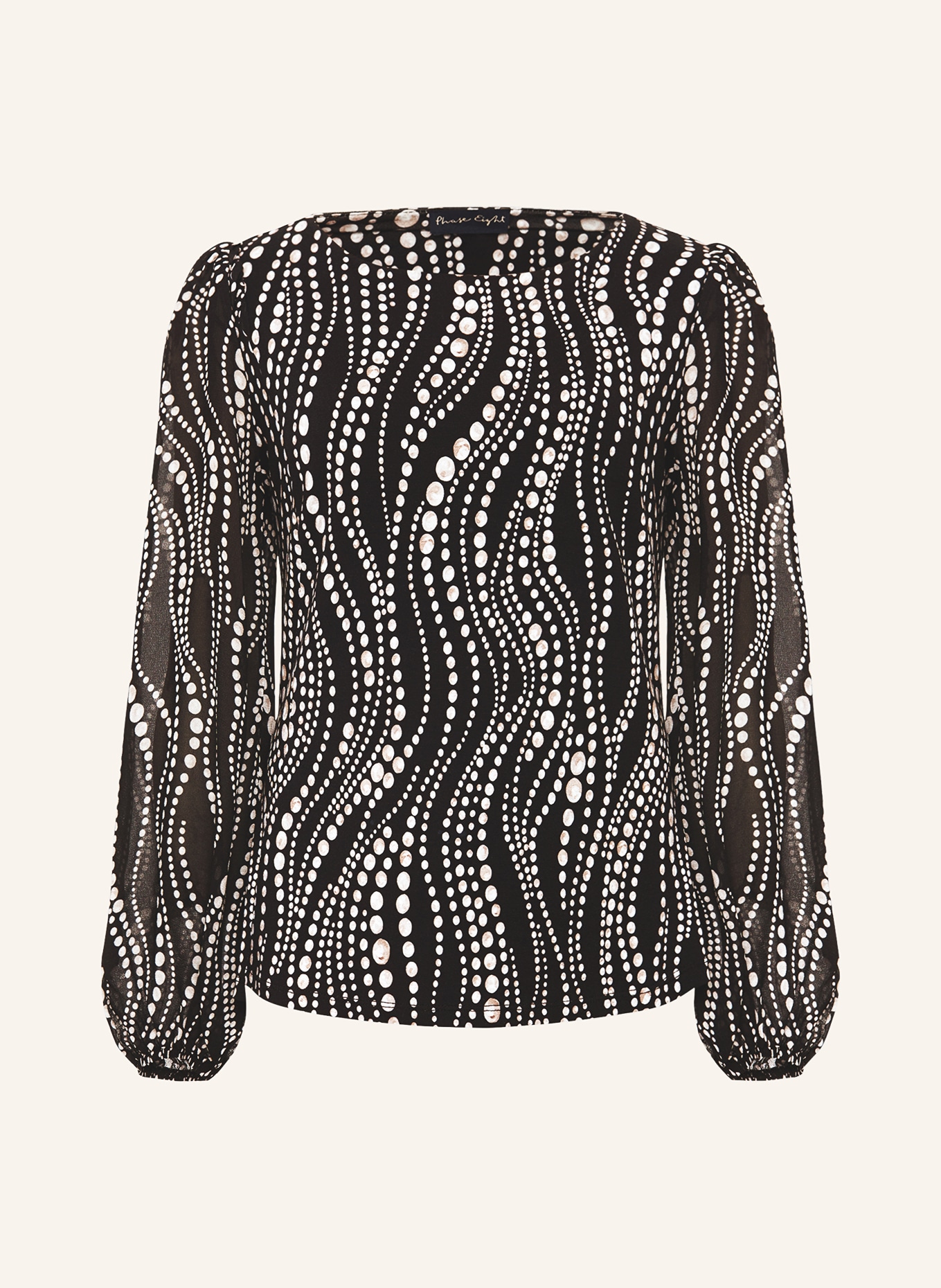 Phase Eight Shirt blouse PATRICIA in mixed materials, Color: BLACK/ BEIGE (Image 1)