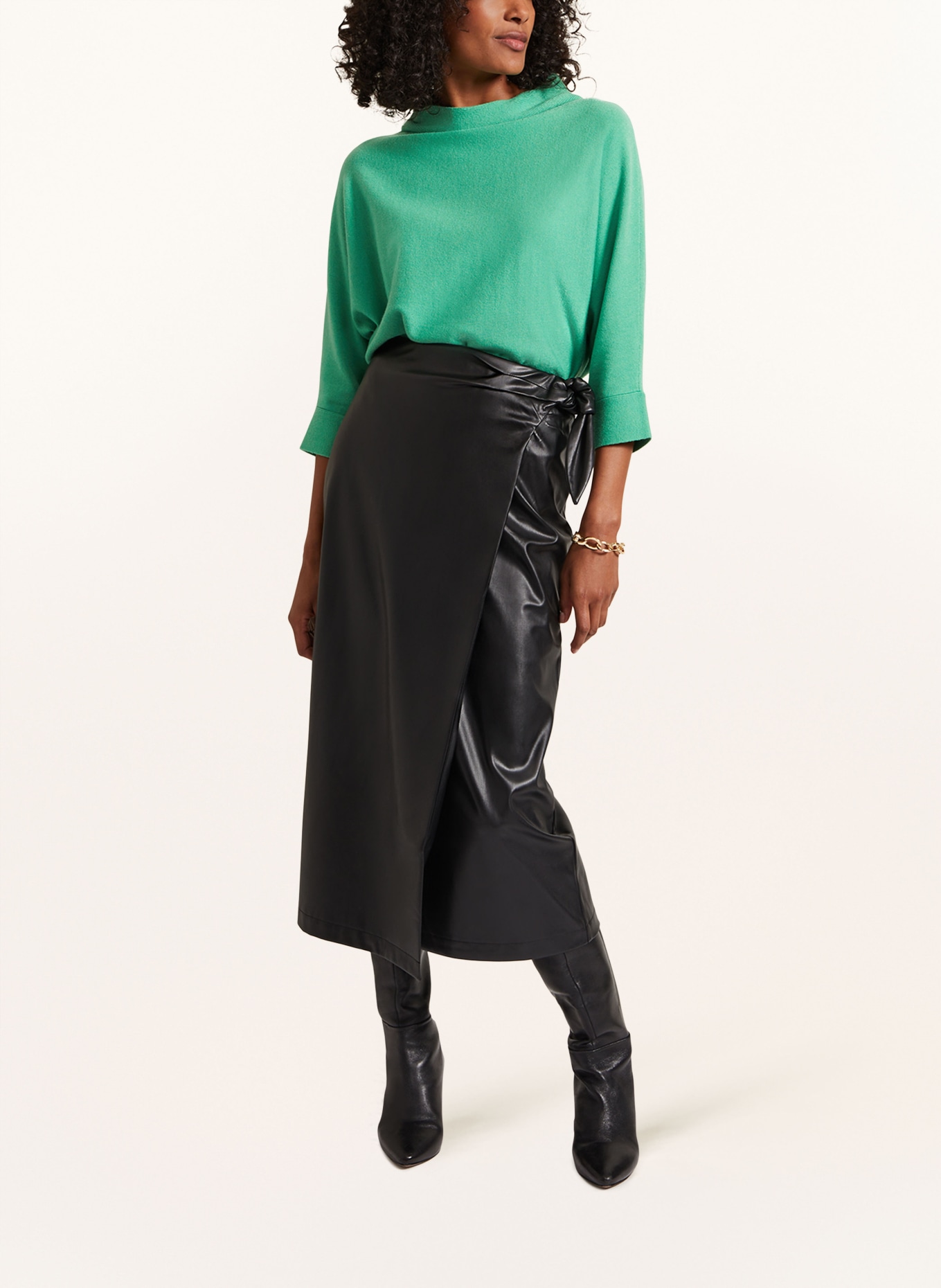 Phase Eight Turtleneck sweater SALIMA with 3/4 sleeves, Color: GREEN (Image 2)