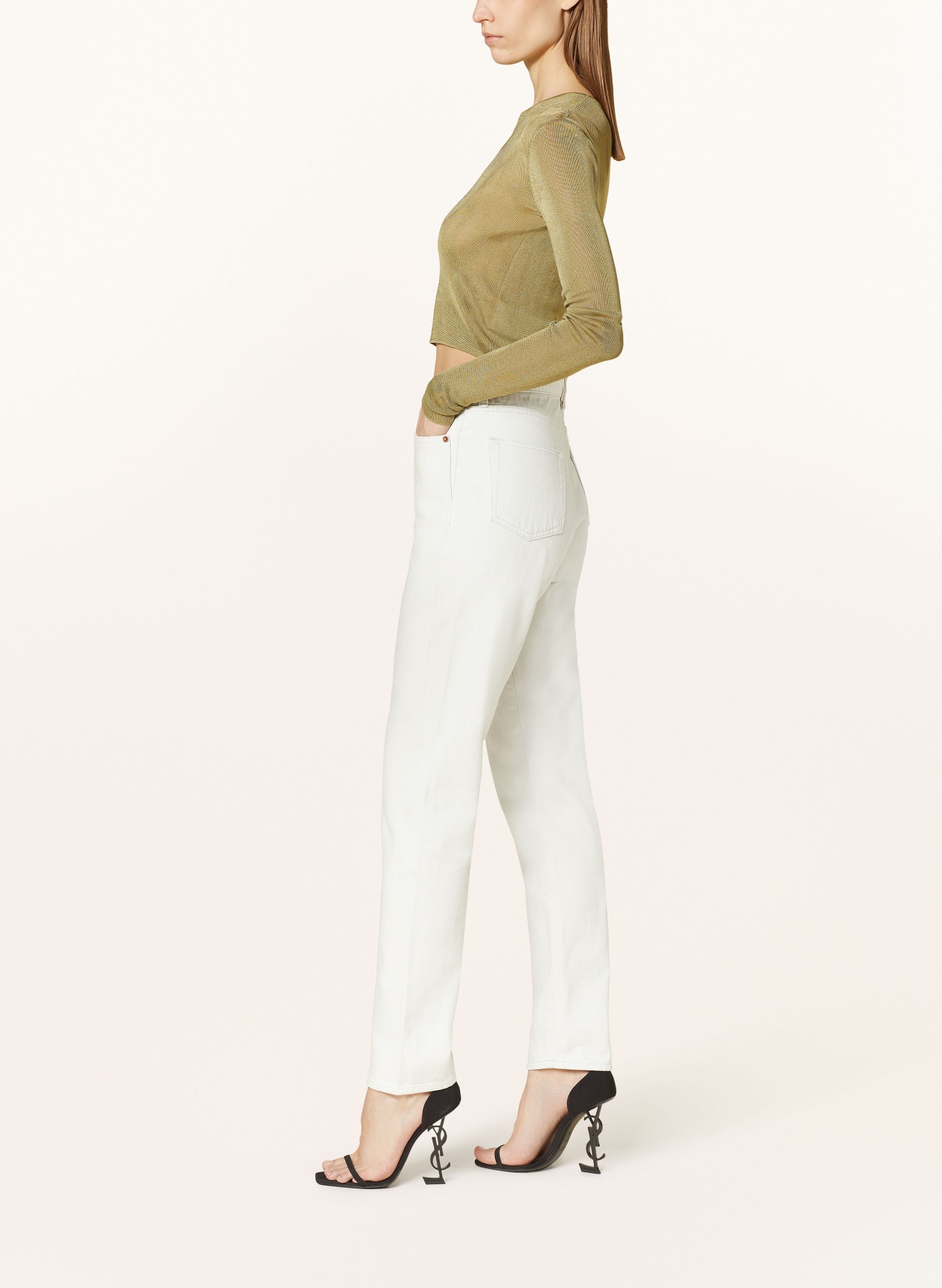 SAINT LAURENT Skinny Jeans, Farbe: 9771 CHALK WHITE (Bild 4)