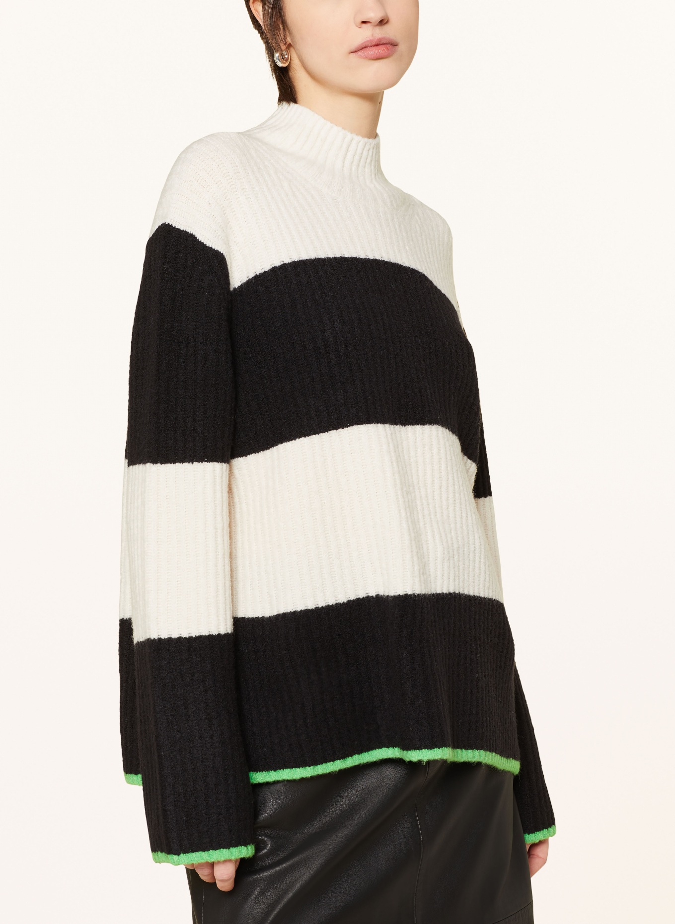 WHISTLES Sweater, Color: BLACK/ WHITE (Image 4)