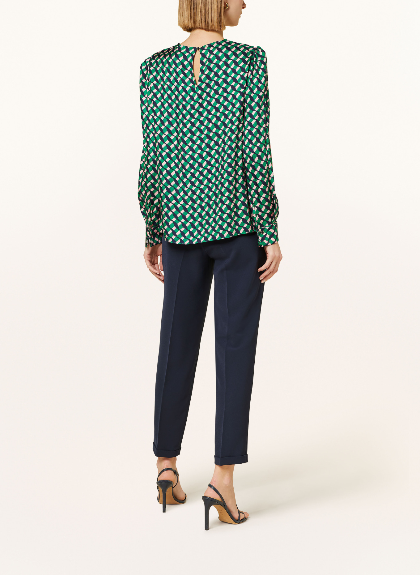 HOBBS Shirt blouse MELODY, Color: GREEN/ ROSE/ DARK BLUE (Image 3)