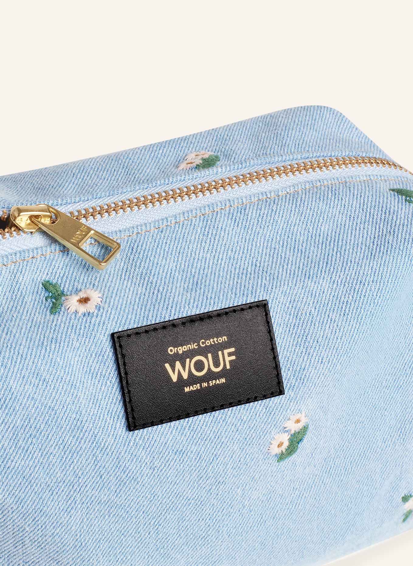 WOUF Makeup bag INES, Color: WHITE/ LIGHT BLUE (Image 2)