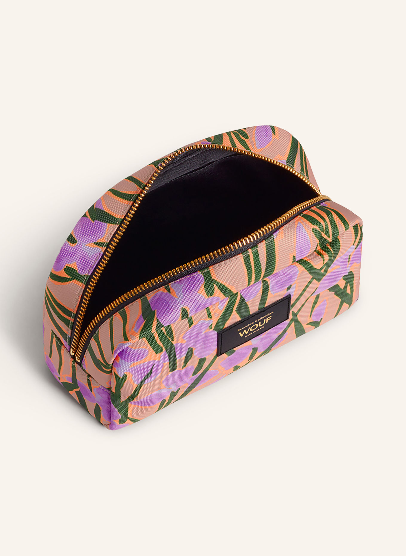 WOUF Makeup bag IRIS, Color: CREAM/ GREEN/ NEON PURPLE (Image 2)