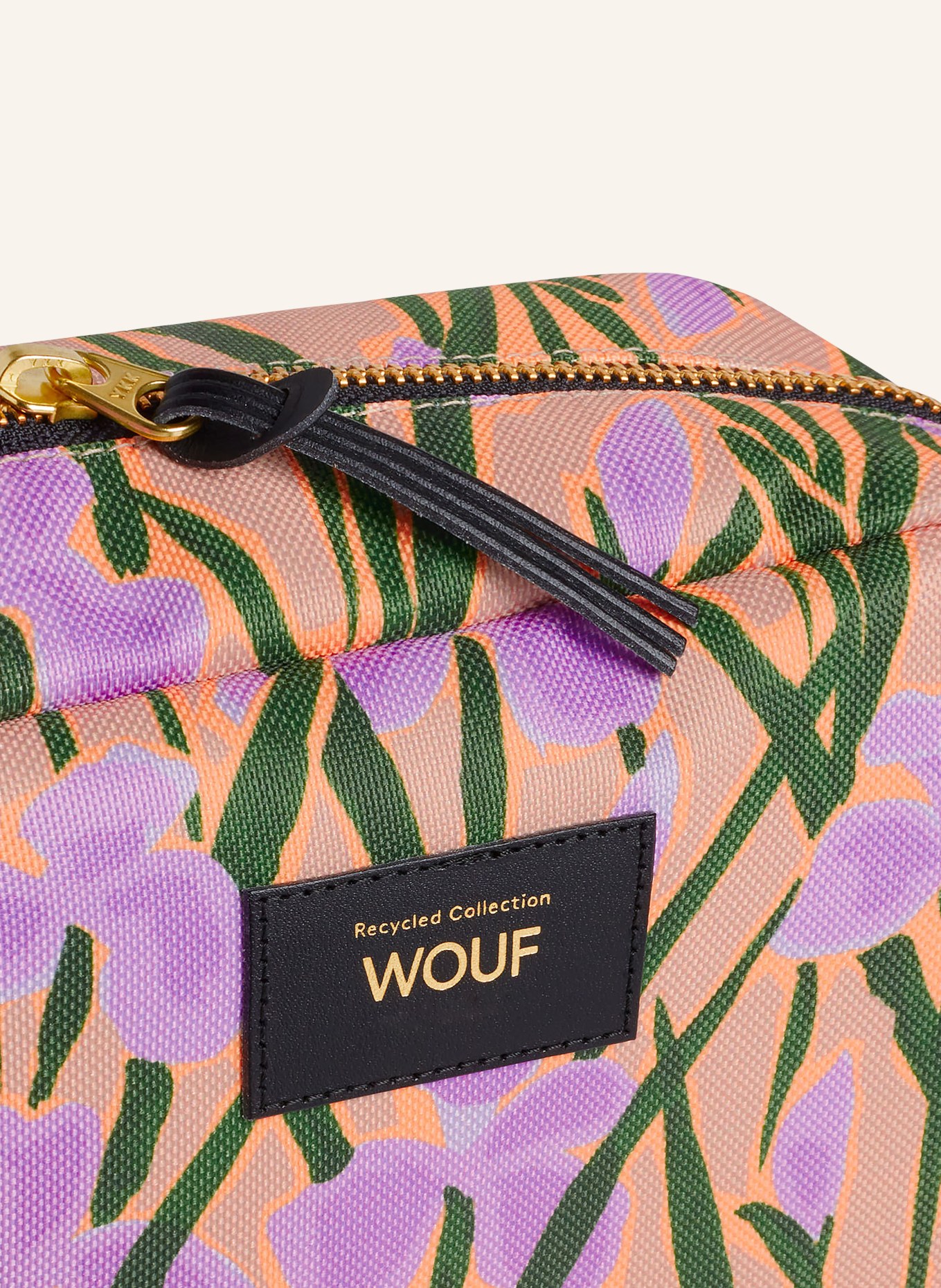 WOUF Makeup bag IRIS, Color: CREAM/ GREEN/ NEON PURPLE (Image 3)