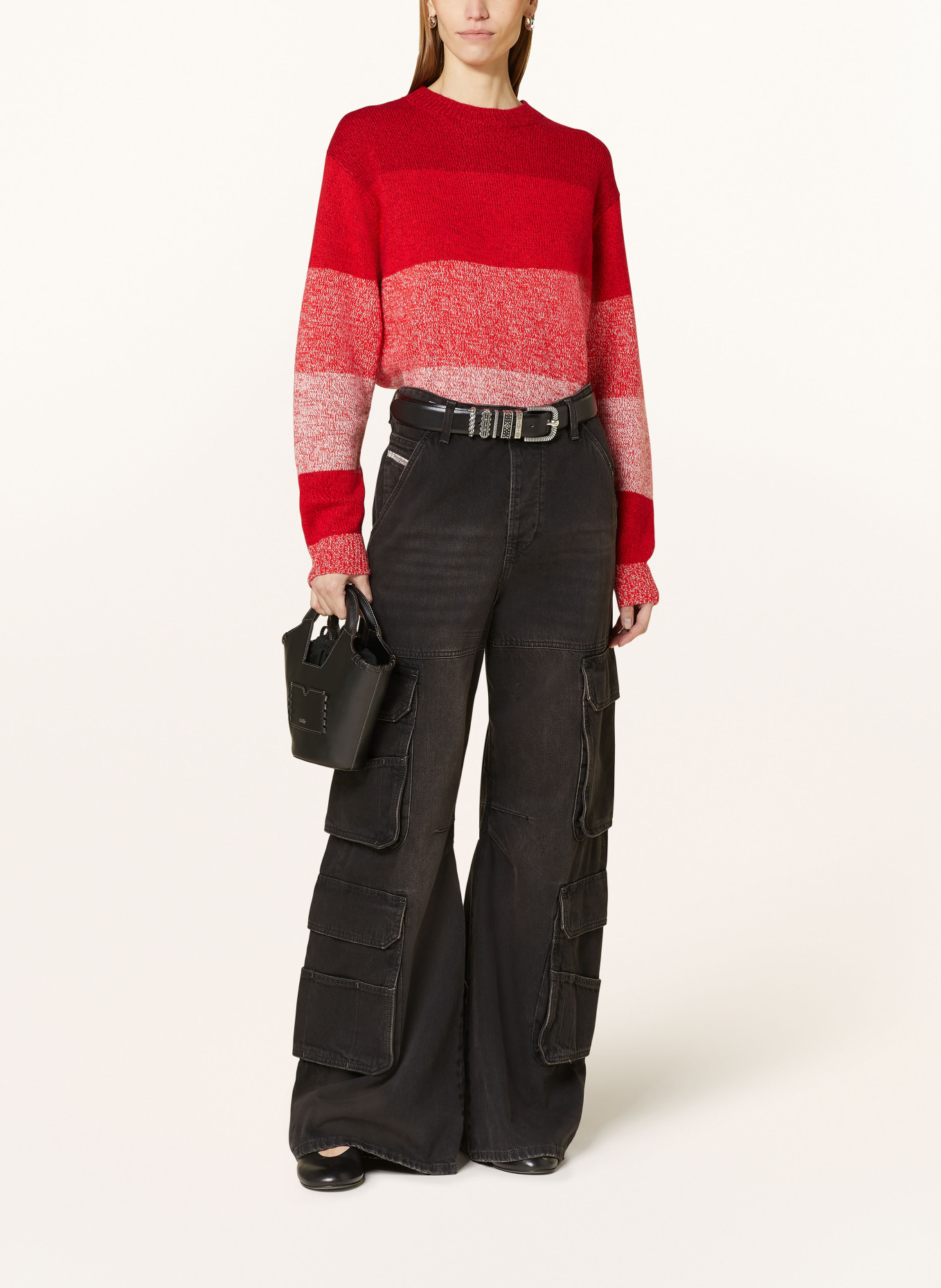ba&sh Cashmere-Pullover CANDY, Farbe: ROT/ DUNKELROT/ WEISS (Bild 2)