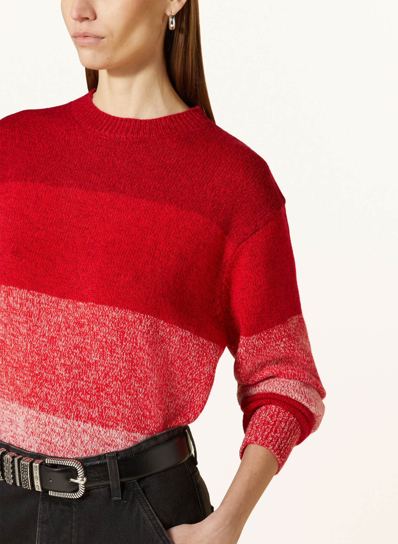 ba&sh Cashmere-Pullover CANDY, Farbe: ROT/ DUNKELROT/ WEISS (Bild 4)