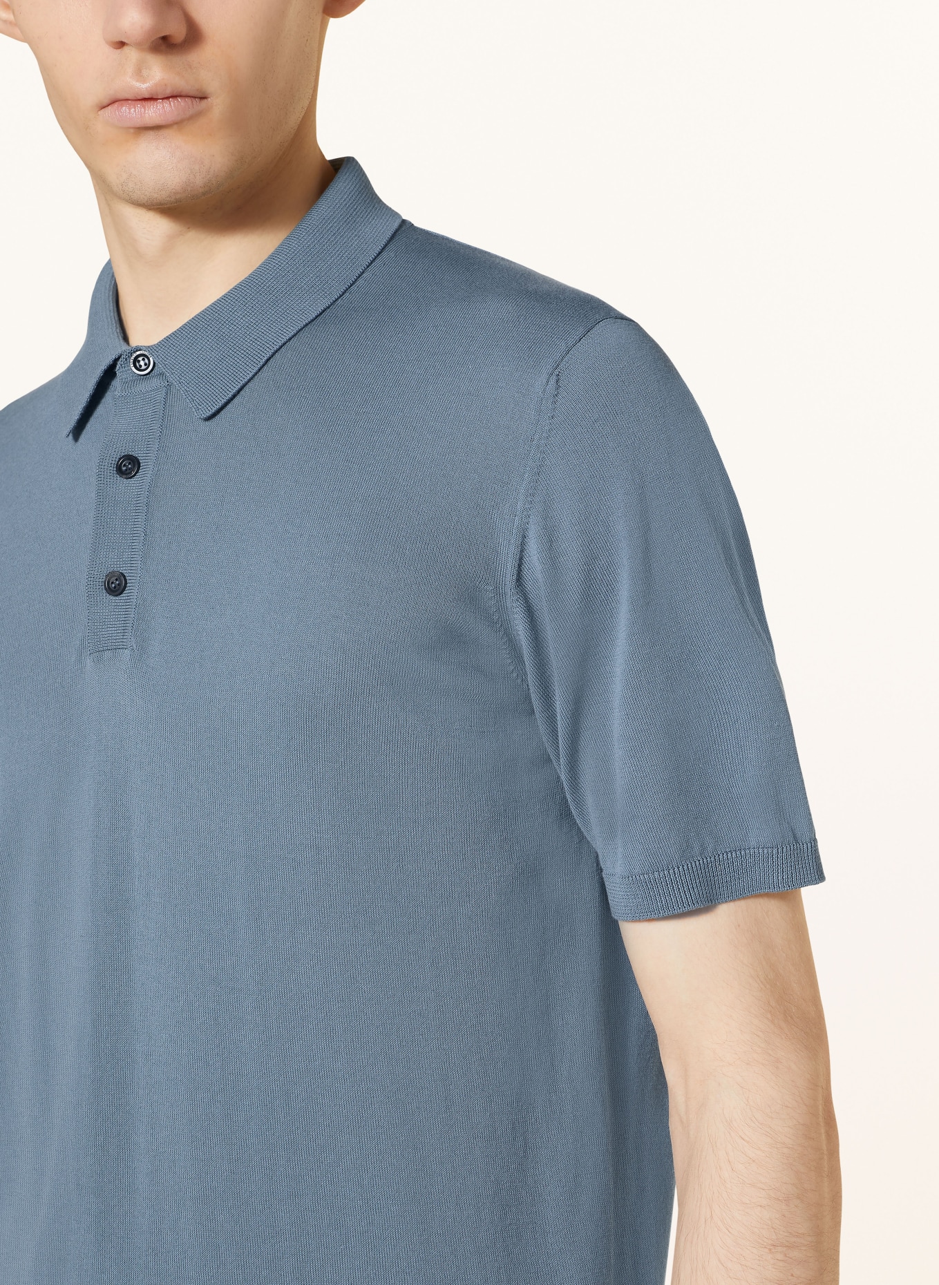 roberto collina Knitted polo shirt, Color: GRAY (Image 4)