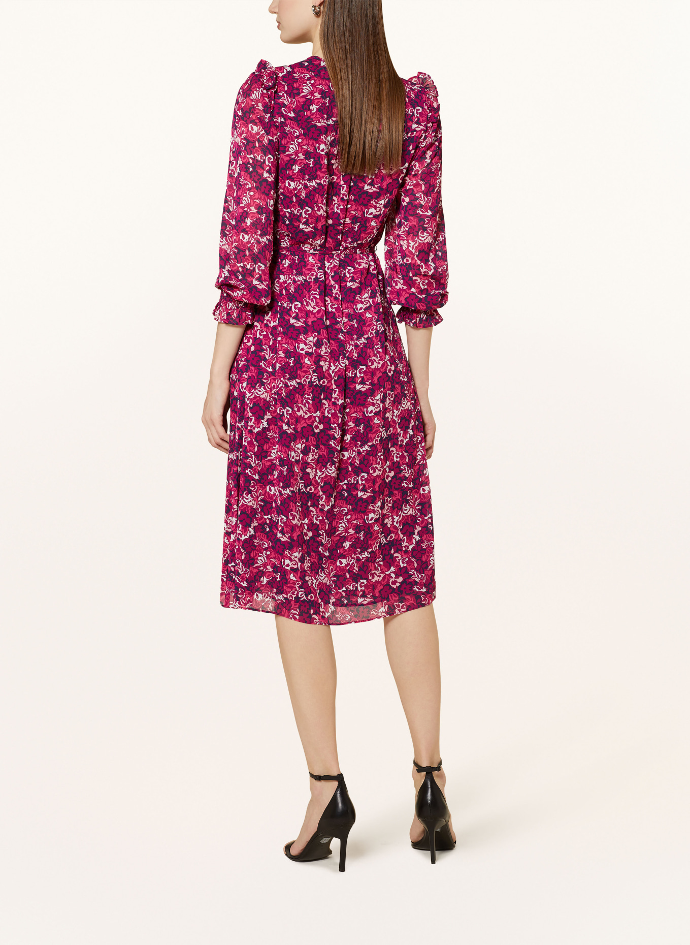 HOBBS Dress ELAINA with ruffles, Color: FUCHSIA/ PINK/ BLACK (Image 3)