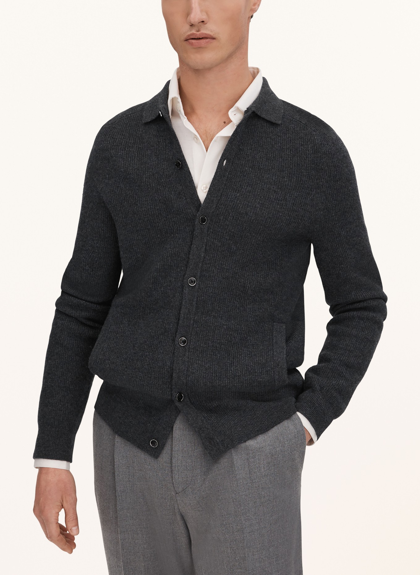 REISS Cardigan KIEDLER, Color: DARK GRAY (Image 2)