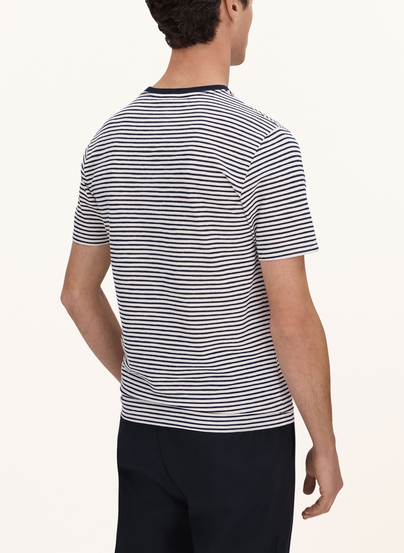 REISS T-shirt KEATS, Color: WHITE/ DARK BLUE (Image 3)