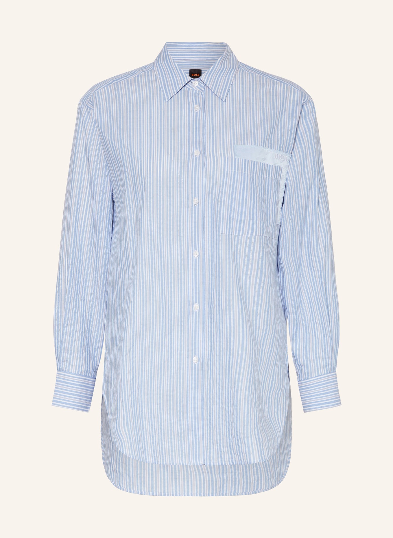 BOSS Shirt blouse BOSTUCCI, Color: LIGHT BLUE/ WHITE (Image 1)