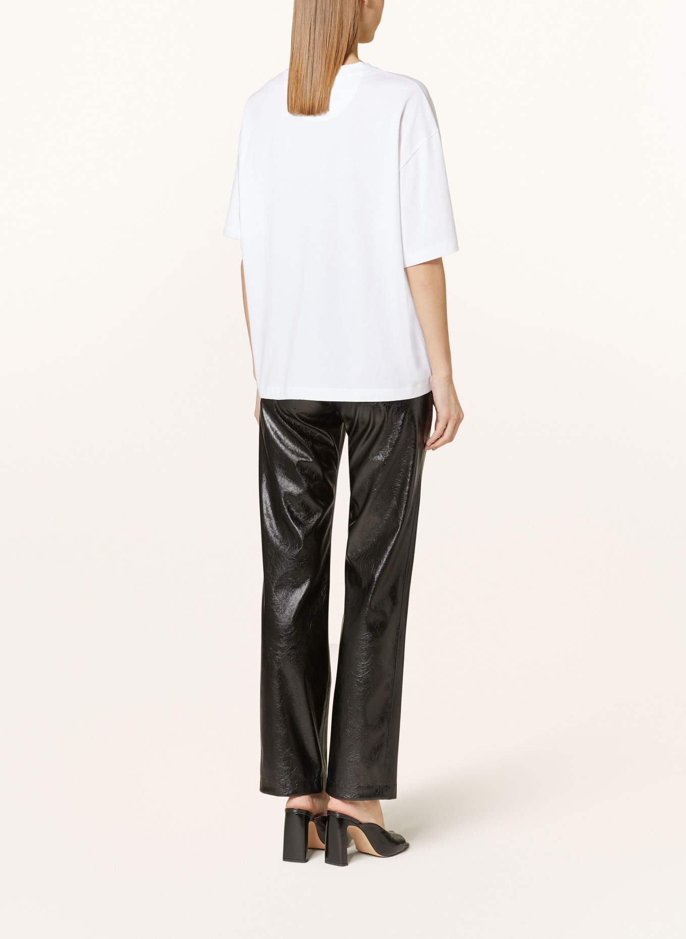BOSS T-shirt EBOYFRIEND with decorative gems, Color: WHITE (Image 3)