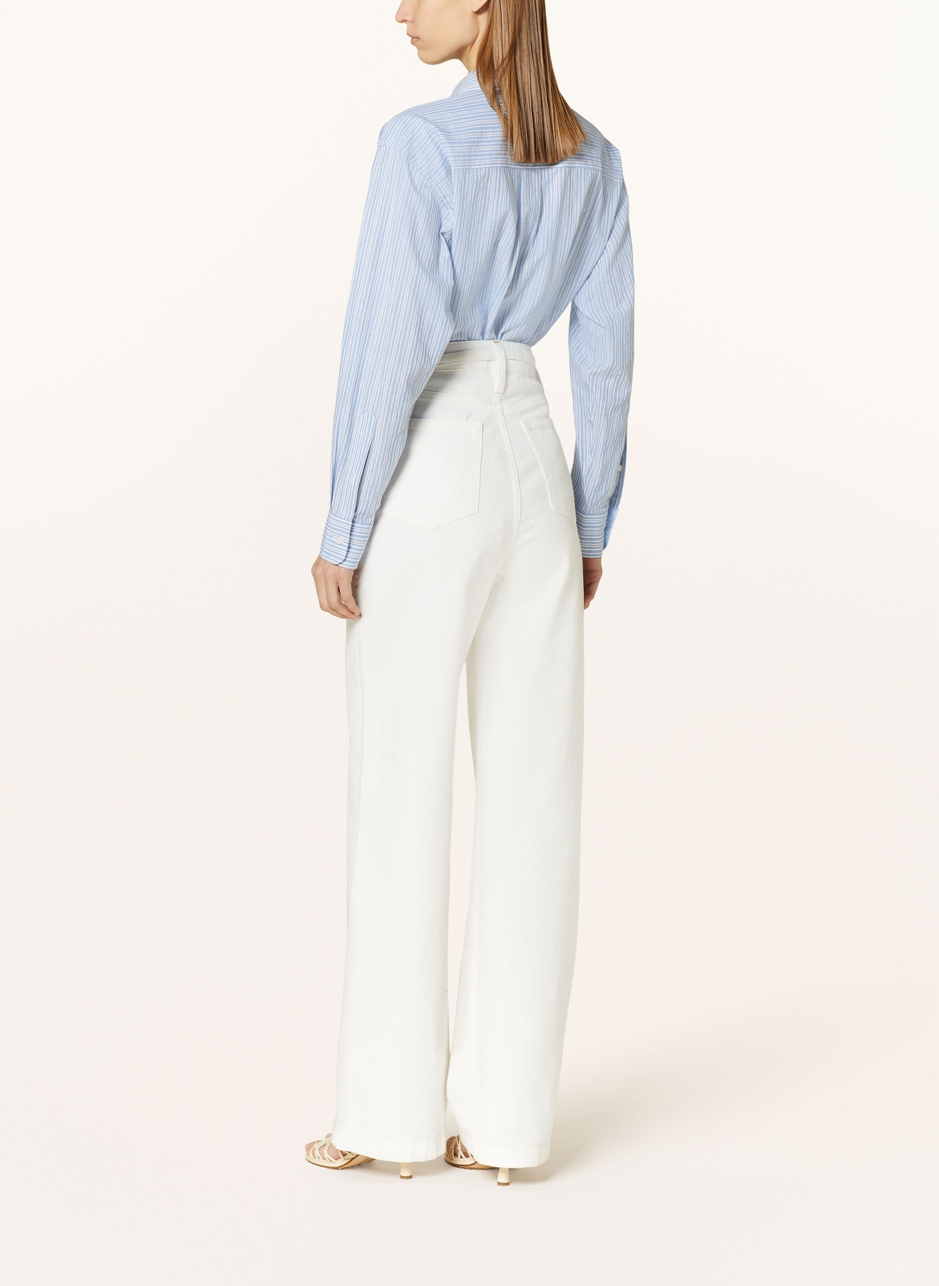 BOSS Wide leg trousers TMARLENE, Color: 118 Open White (Image 3)