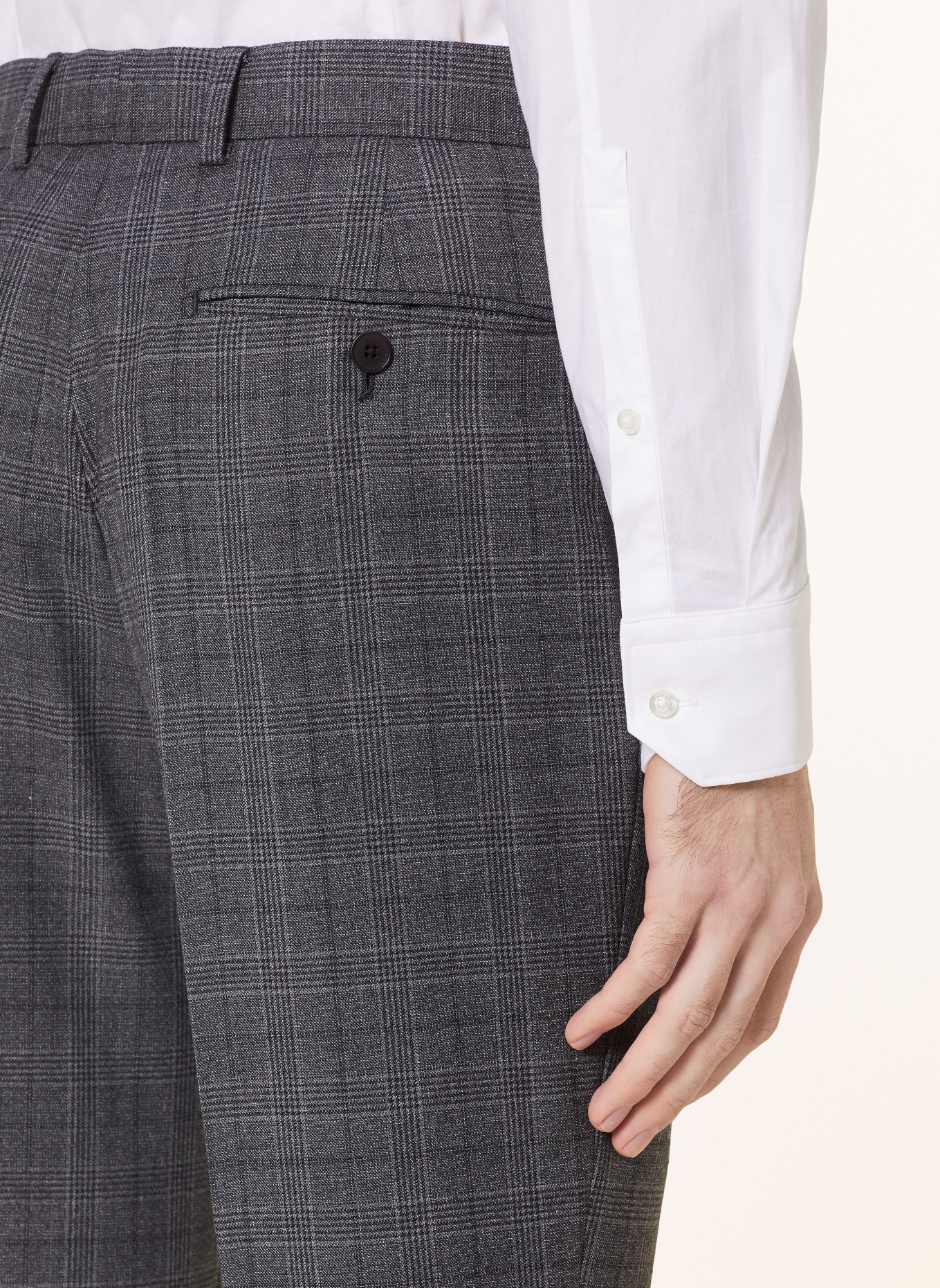 TED BAKER Spodnie garniturowe ZIONST slim fit, Kolor: CHARCOAL CHARCOAL (Obrazek 6)