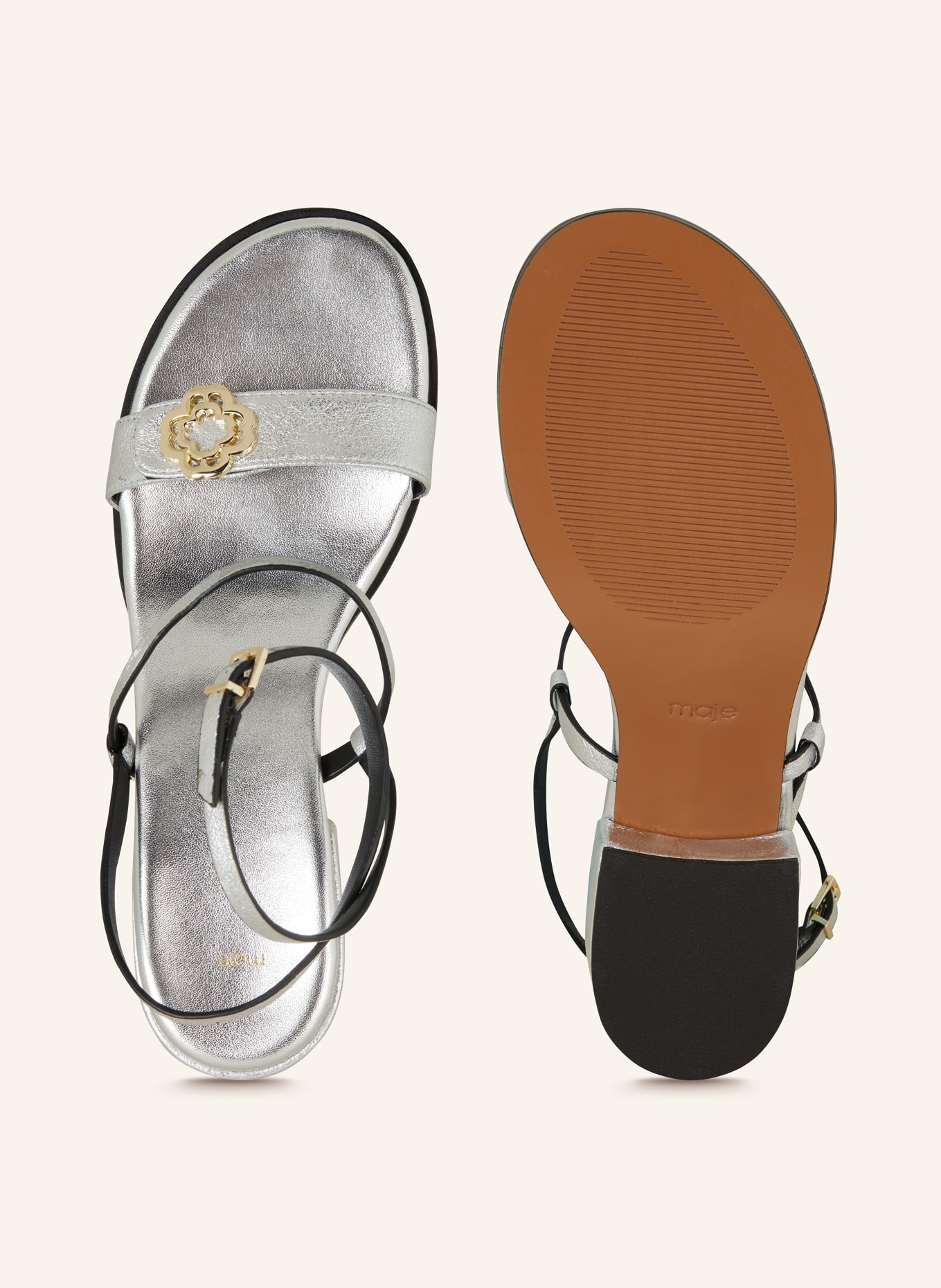 maje Sandaletten, Farbe: SILBER (Bild 5)