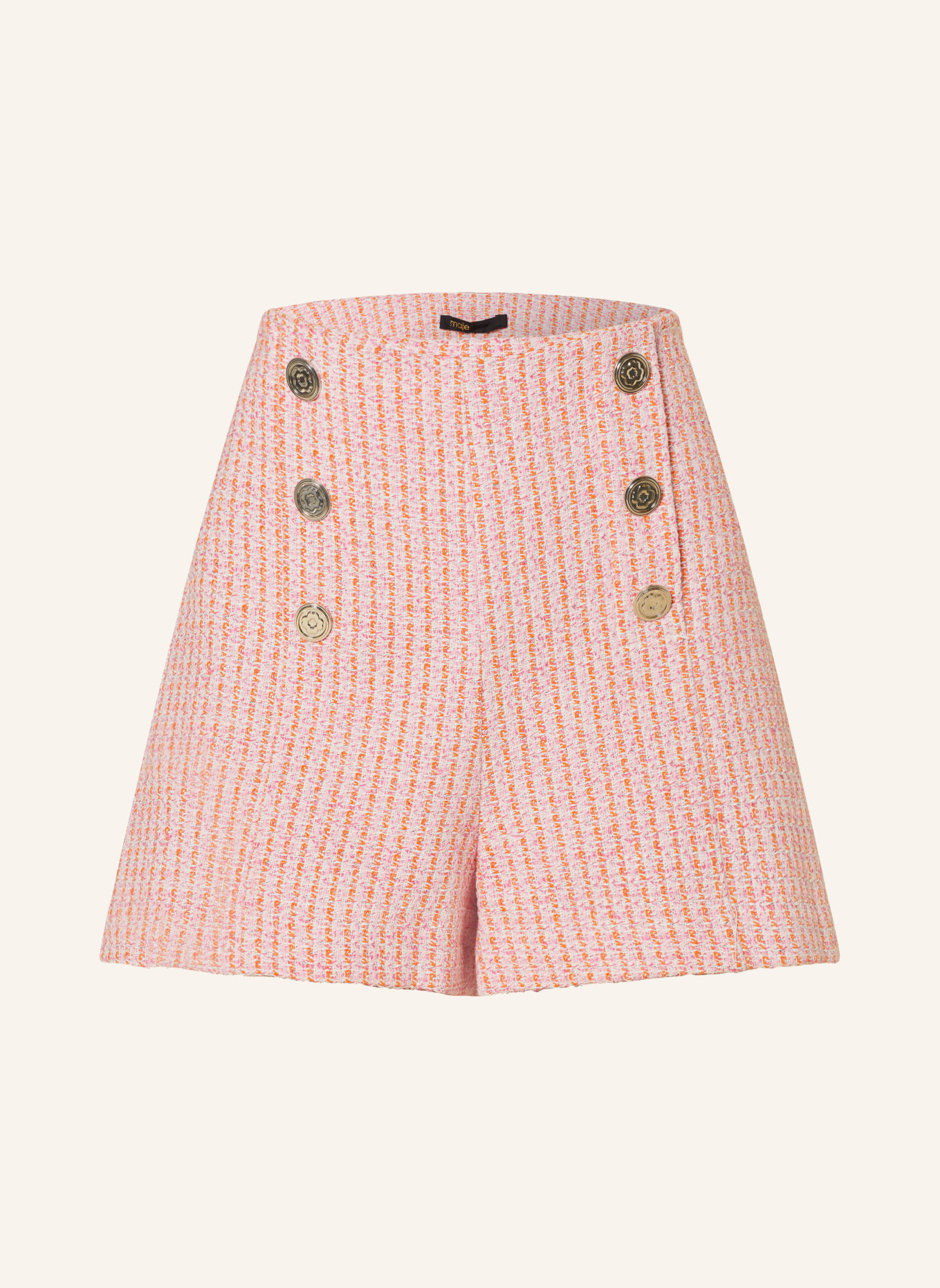 maje Tweed-Shorts, Farbe: PINK/ ORANGE (Bild 1)