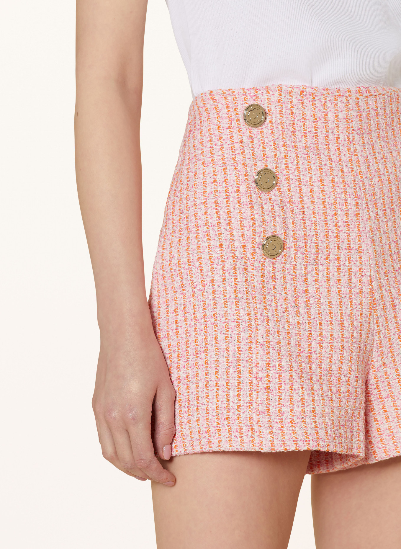maje Tweed-Shorts, Farbe: PINK/ ORANGE (Bild 4)